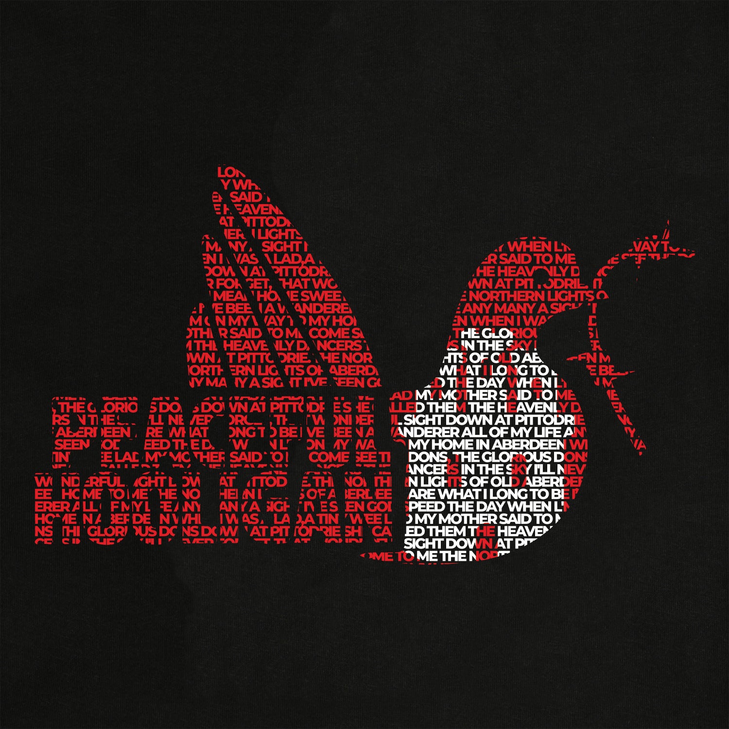 Aberdeen Dove T-Shirt Black - Peaceful Hooligan