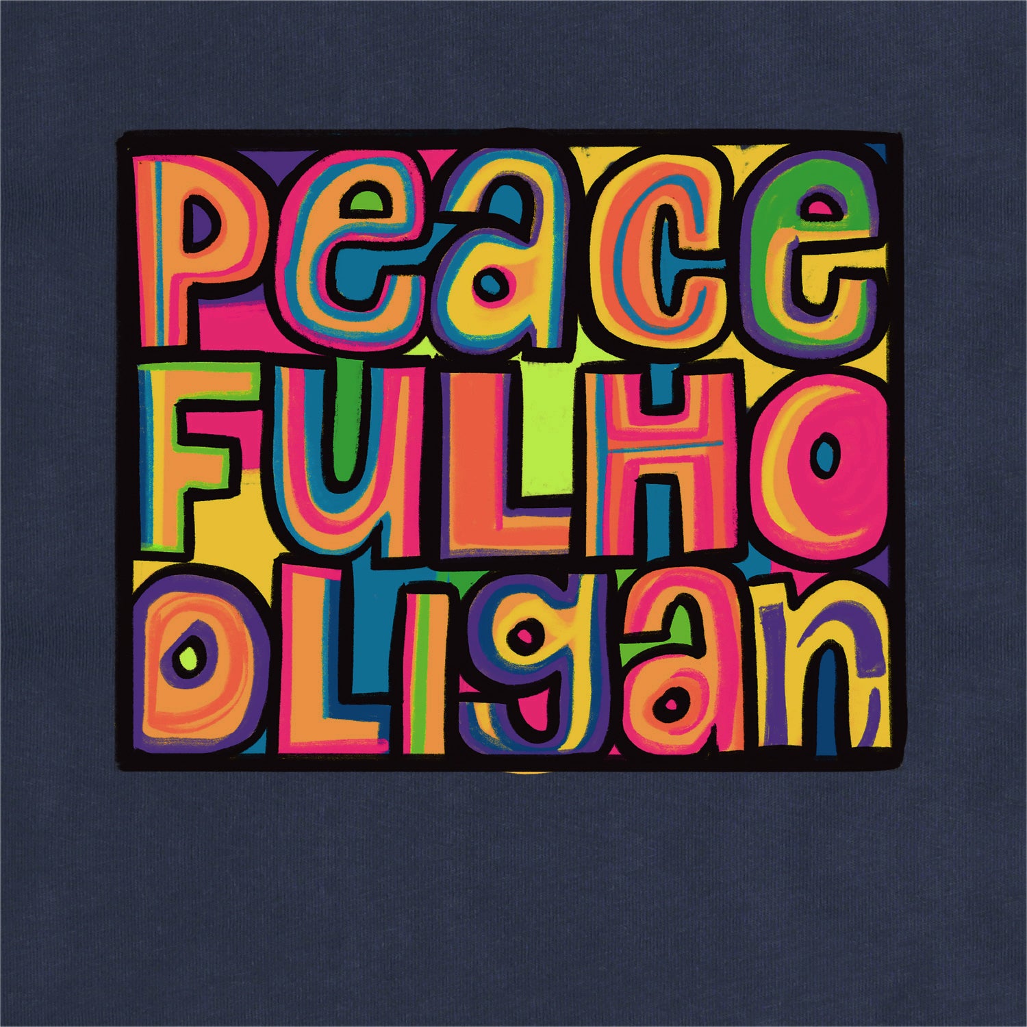 Mondays T-Shirt Navy Navy - Peaceful Hooligan