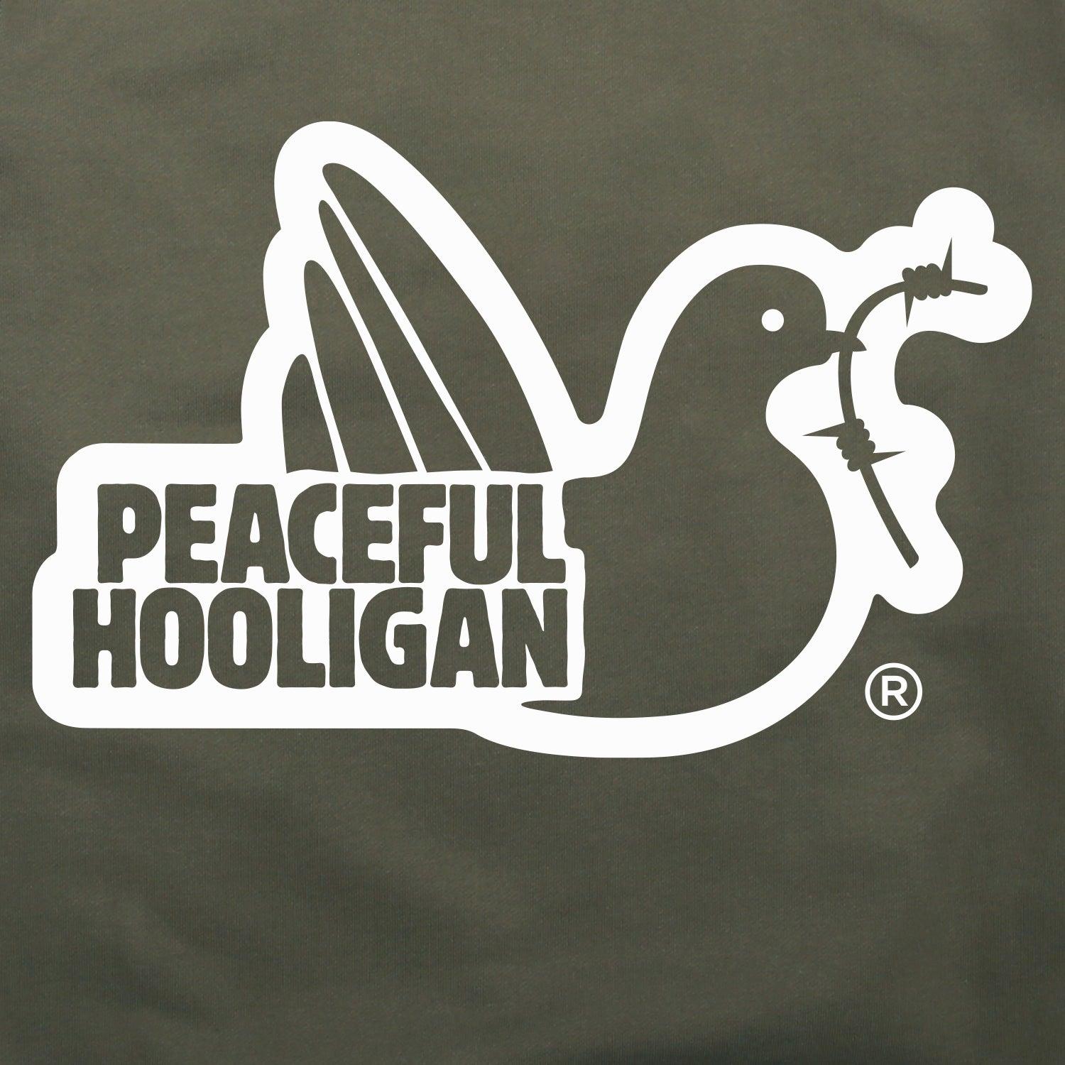 Outline Hoodie Olive - Peaceful Hooligan