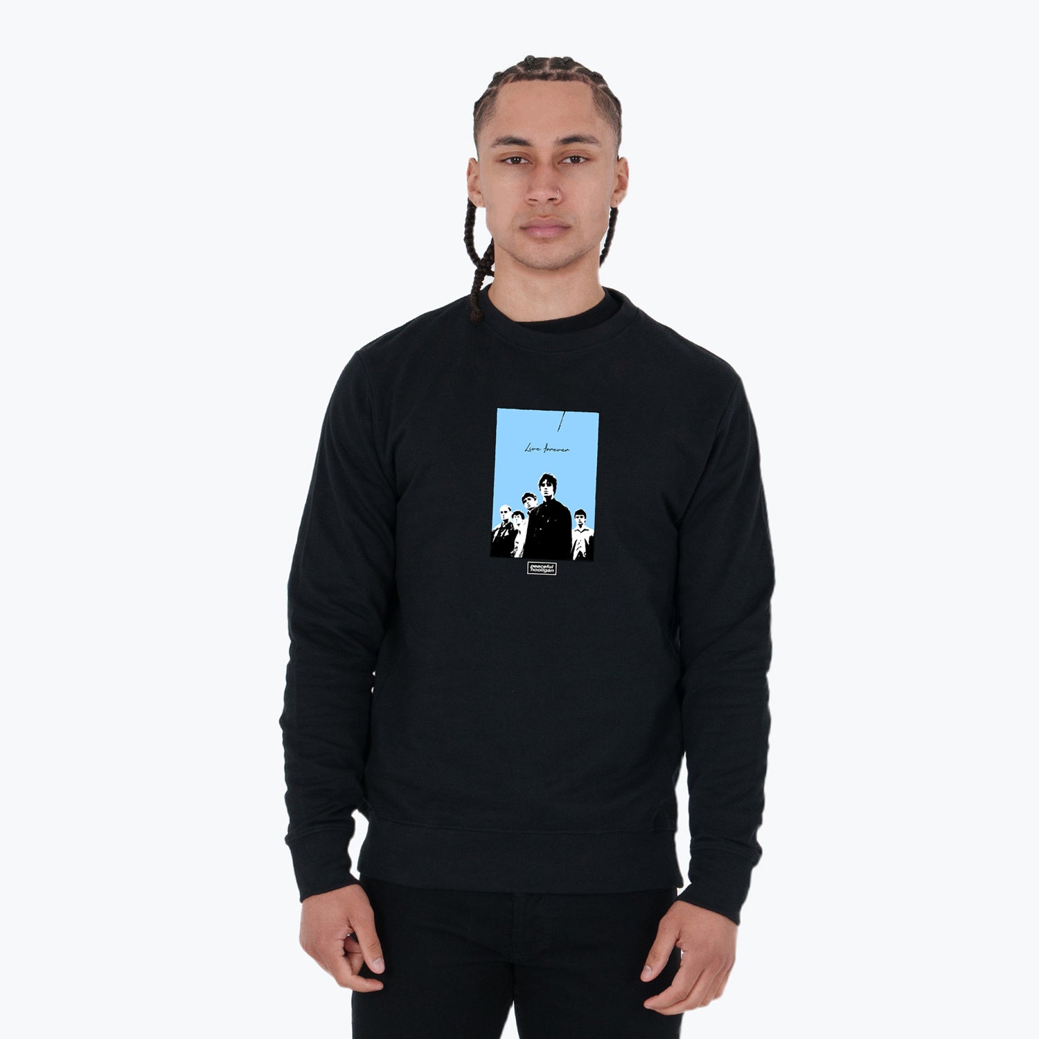 Live Forever Sweatshirt Black - Peaceful Hooligan