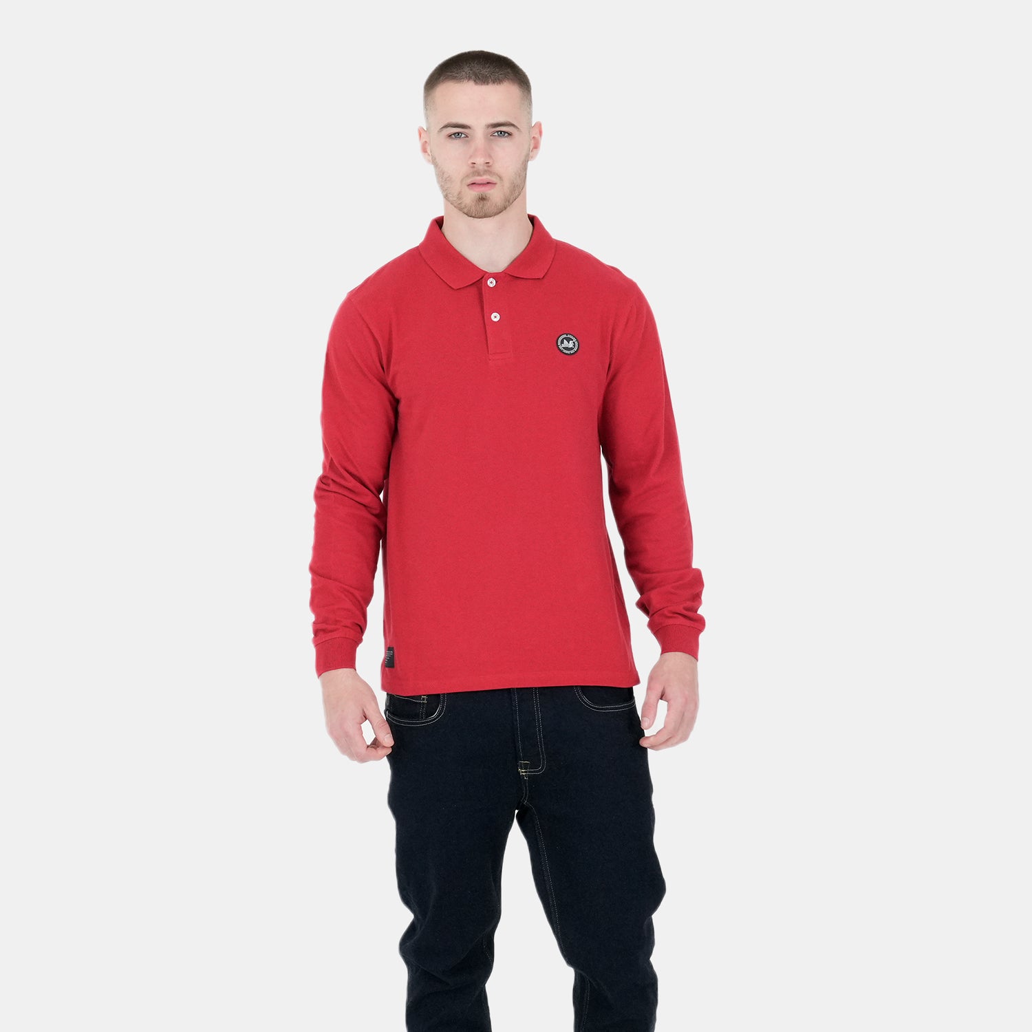 POD LS Polo Deep Red - Peaceful Hooligan