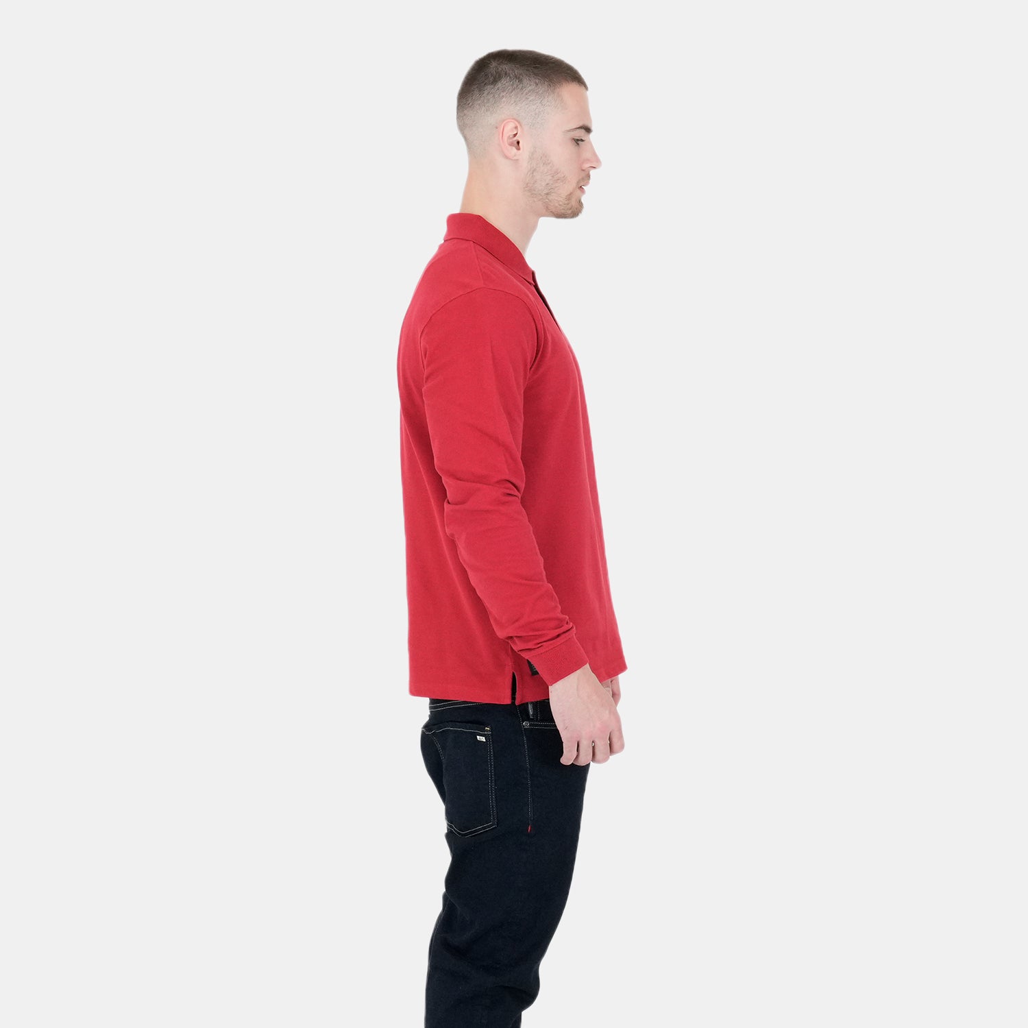 POD LS Polo Deep Red - Peaceful Hooligan