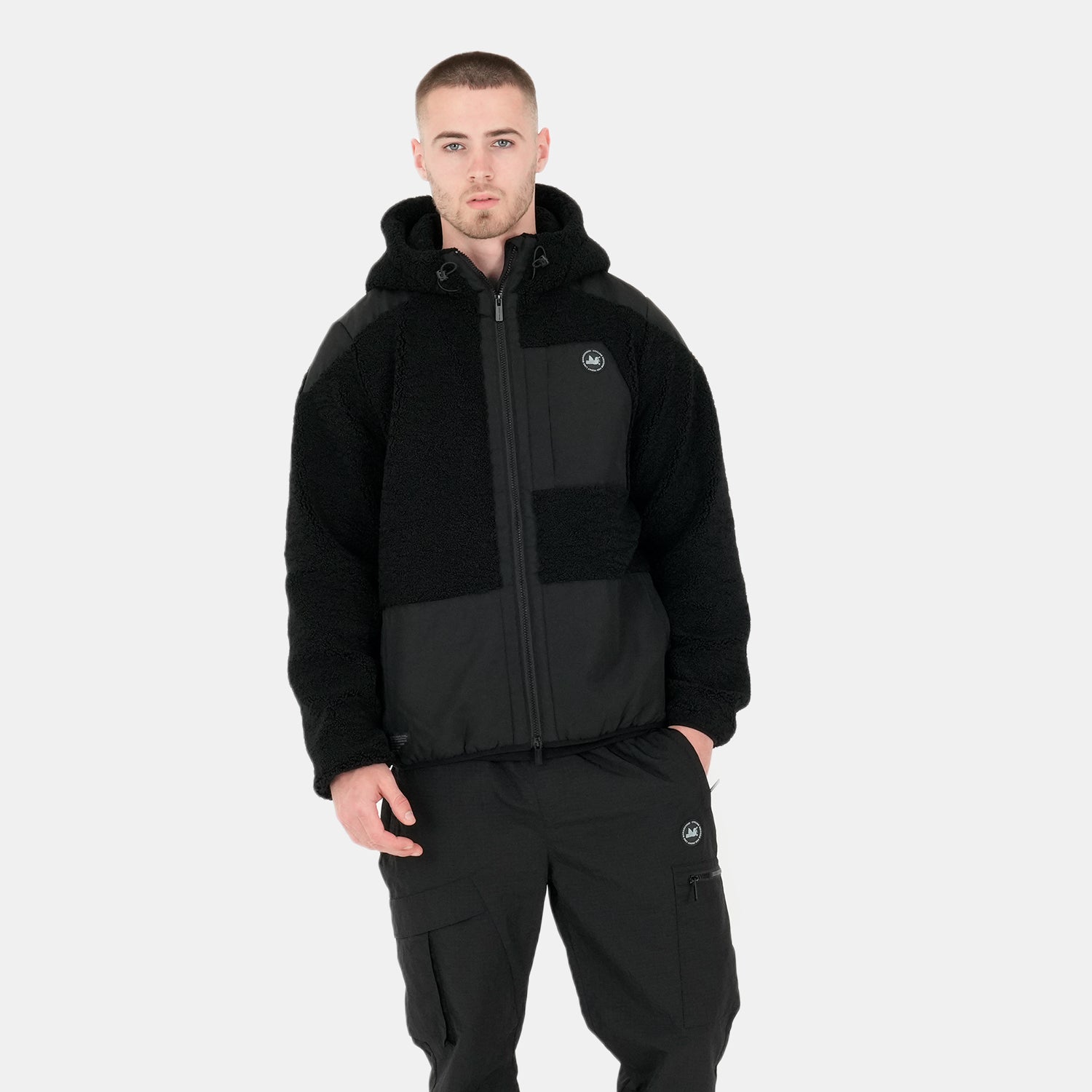 Sonny Fleece Jacket Black - Peaceful Hooligan