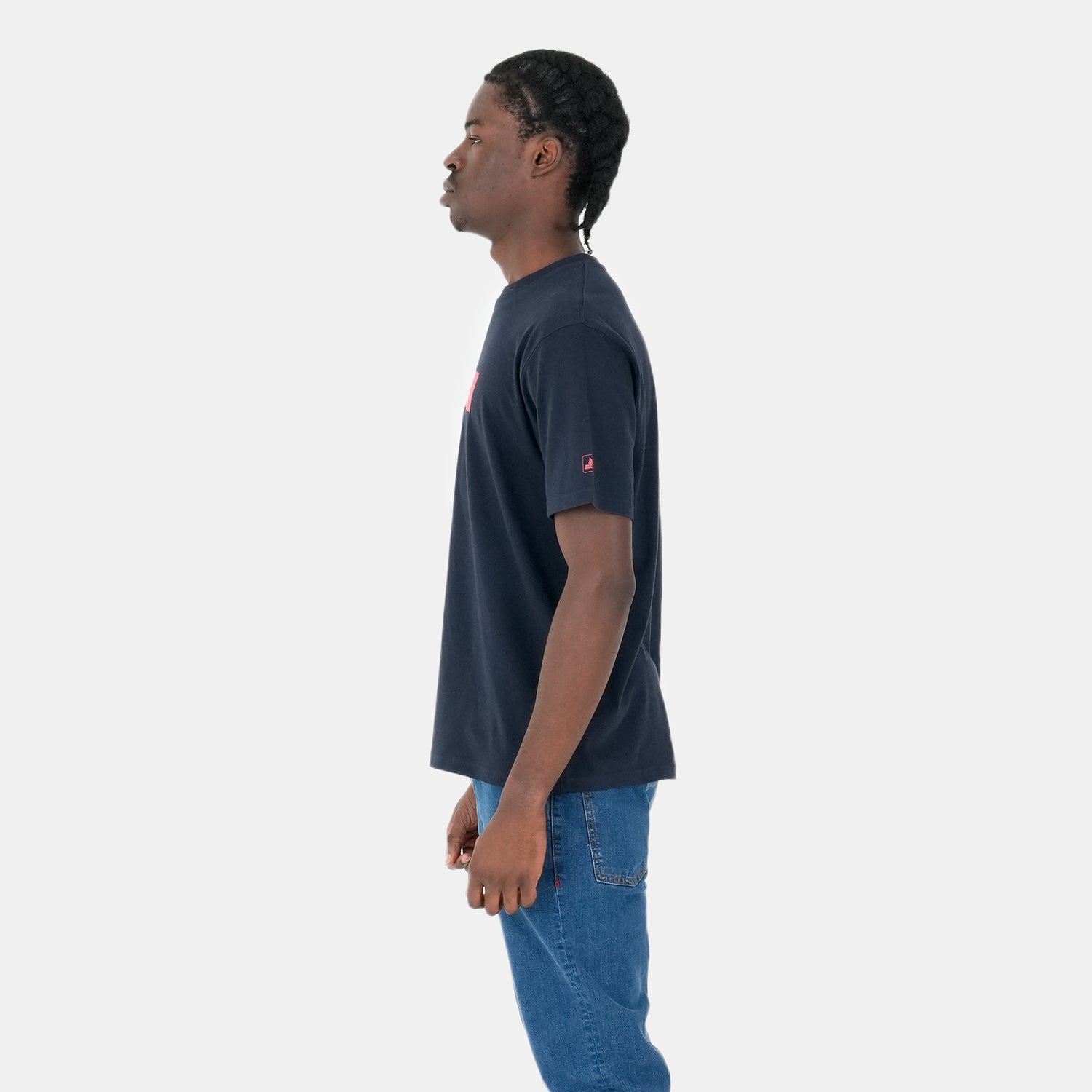 Box Logo T-Shirt Navy - Peaceful Hooligan