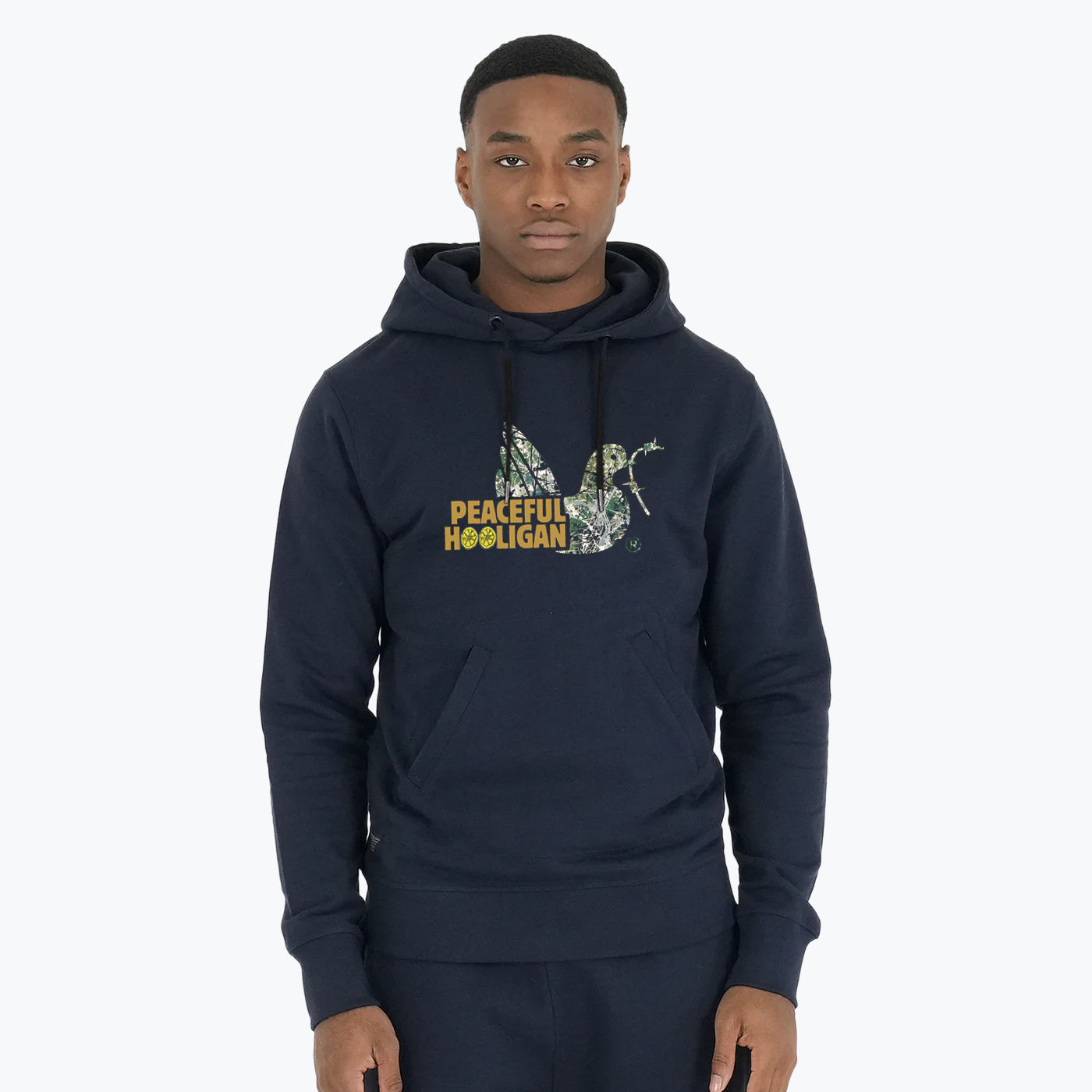 Roses Dove Hoodie Navy