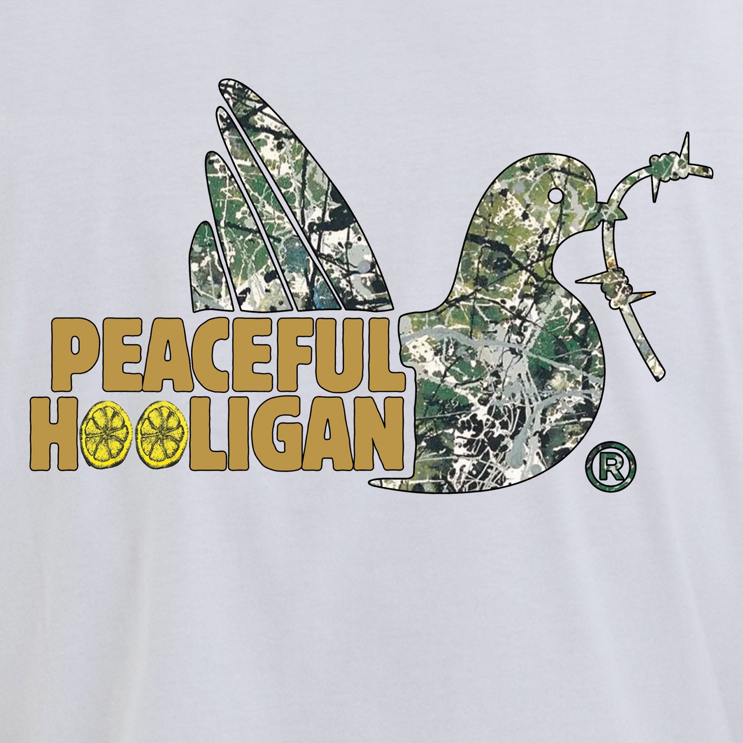 Roses Dove T-Shirt White - Peaceful Hooligan