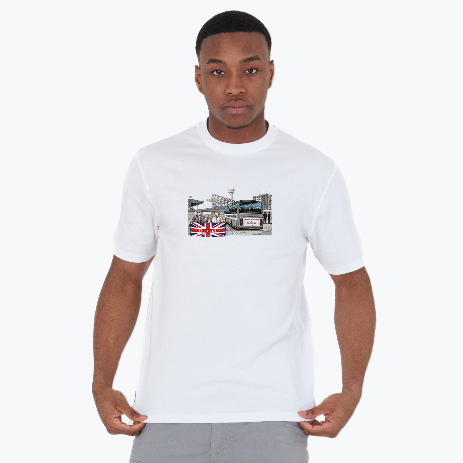 The Gers Awaydays T-Shirt White - Peaceful Hooligan