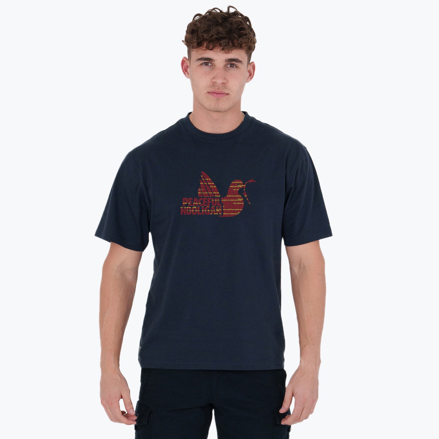 Alone Dove T-Shirt Navy - Peaceful Hooligan