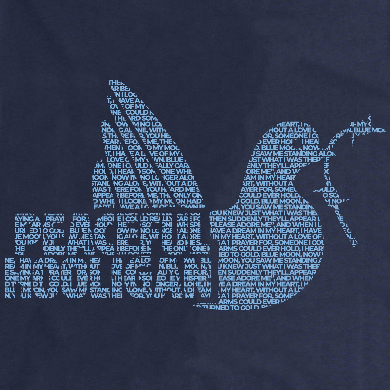 Blue Moon Dove T-Shirt Navy - Peaceful Hooligan
