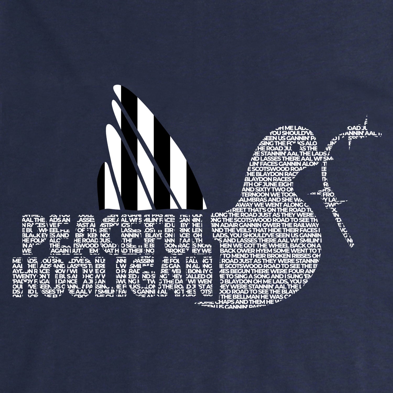 Blaydon Dove T-Shirt Navy - Peaceful Hooligan