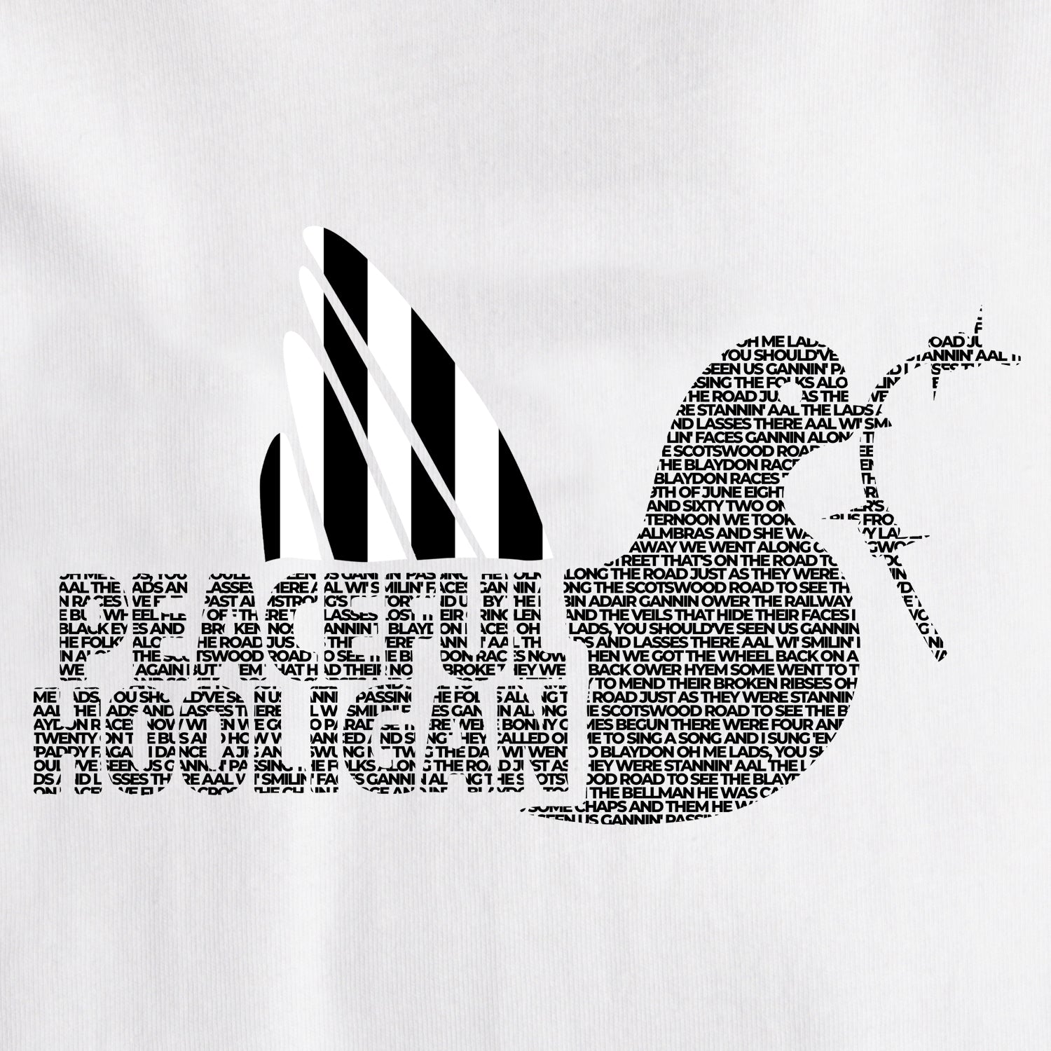 Blaydon Dove T-Shirt White - Peaceful Hooligan