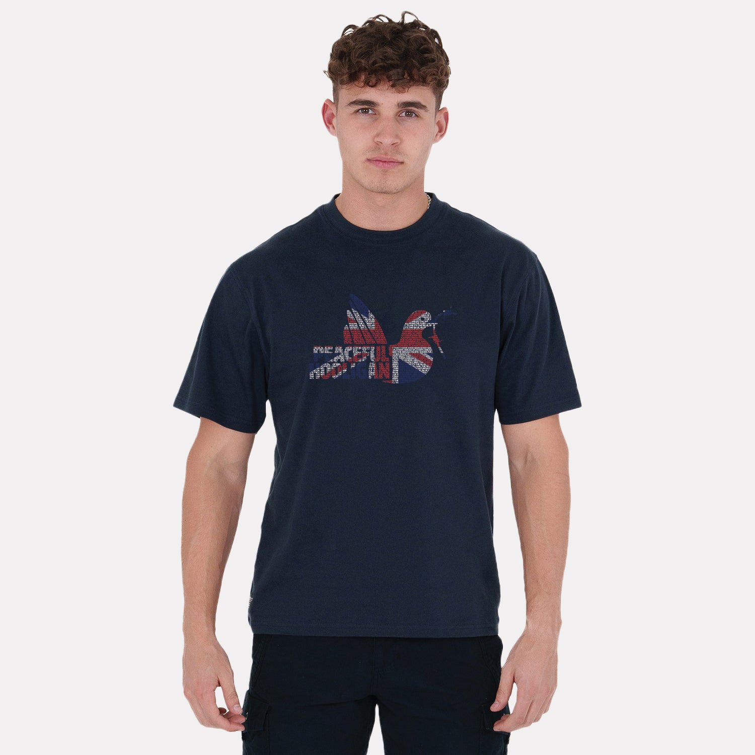 Blue Sea Dove T-Shirt Navy - Peaceful Hooligan