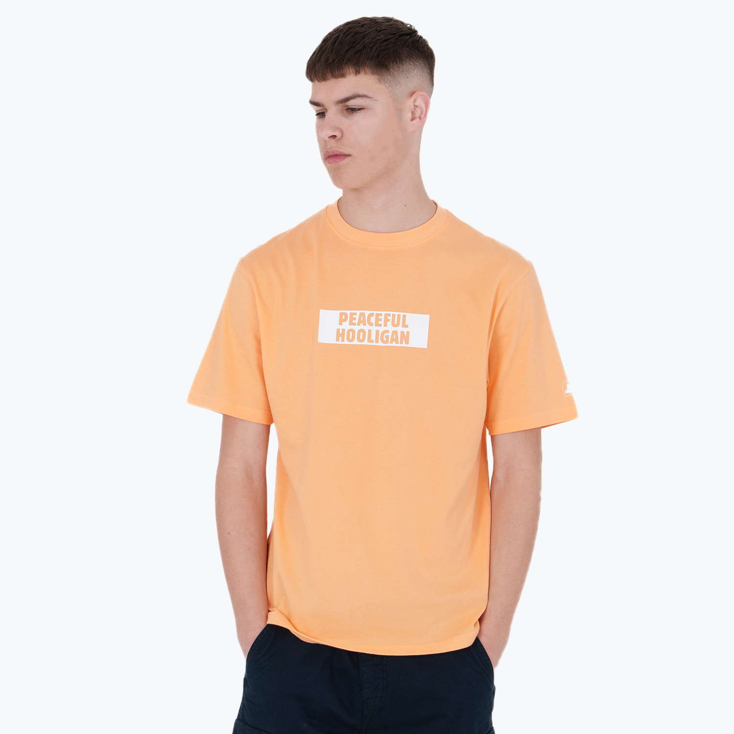Box Logo T-Shirt Salmon - Peaceful Hooligan
