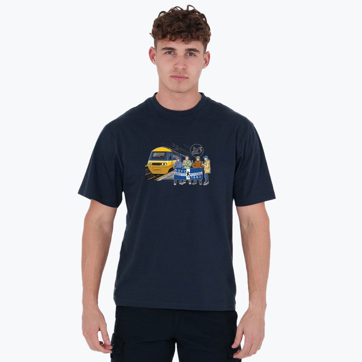 Sale Bristol Rovers Excursions T-Shirt Navy - Peaceful Hooligan