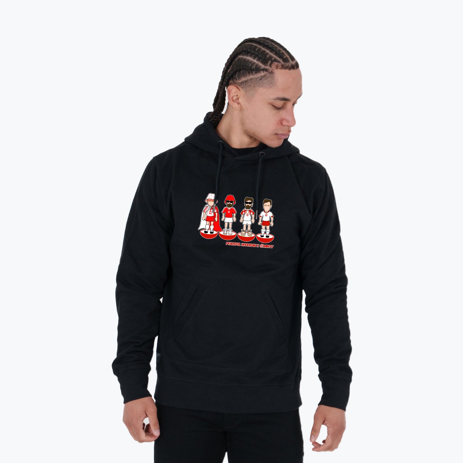 Poland Subbuteo Hoodie Black - Peaceful Hooligan