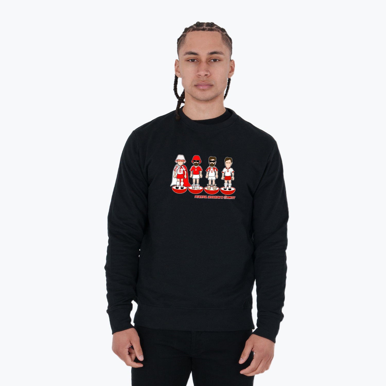 Poland Subbuteo Sweatshirt Black - Peaceful Hooligan