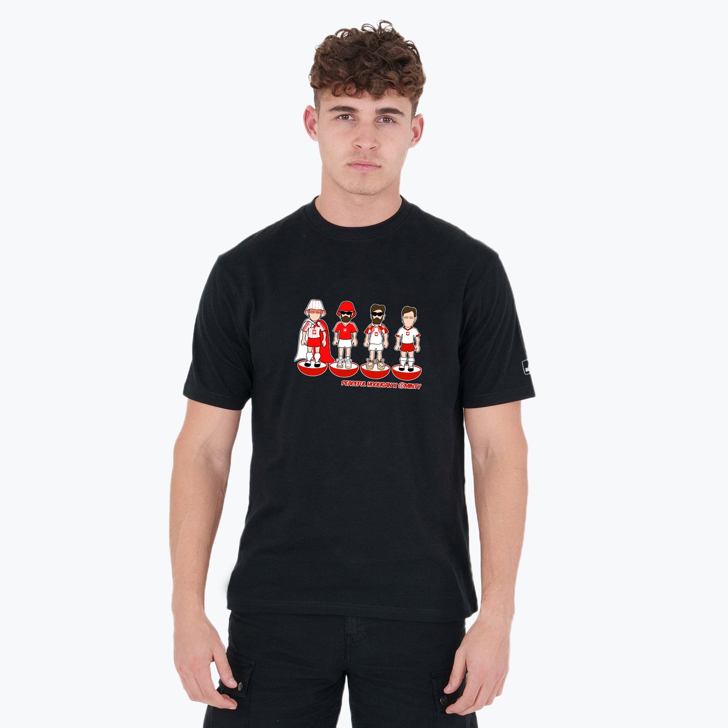 Poland Subbuteo T-Shirt Black - Peaceful Hooligan