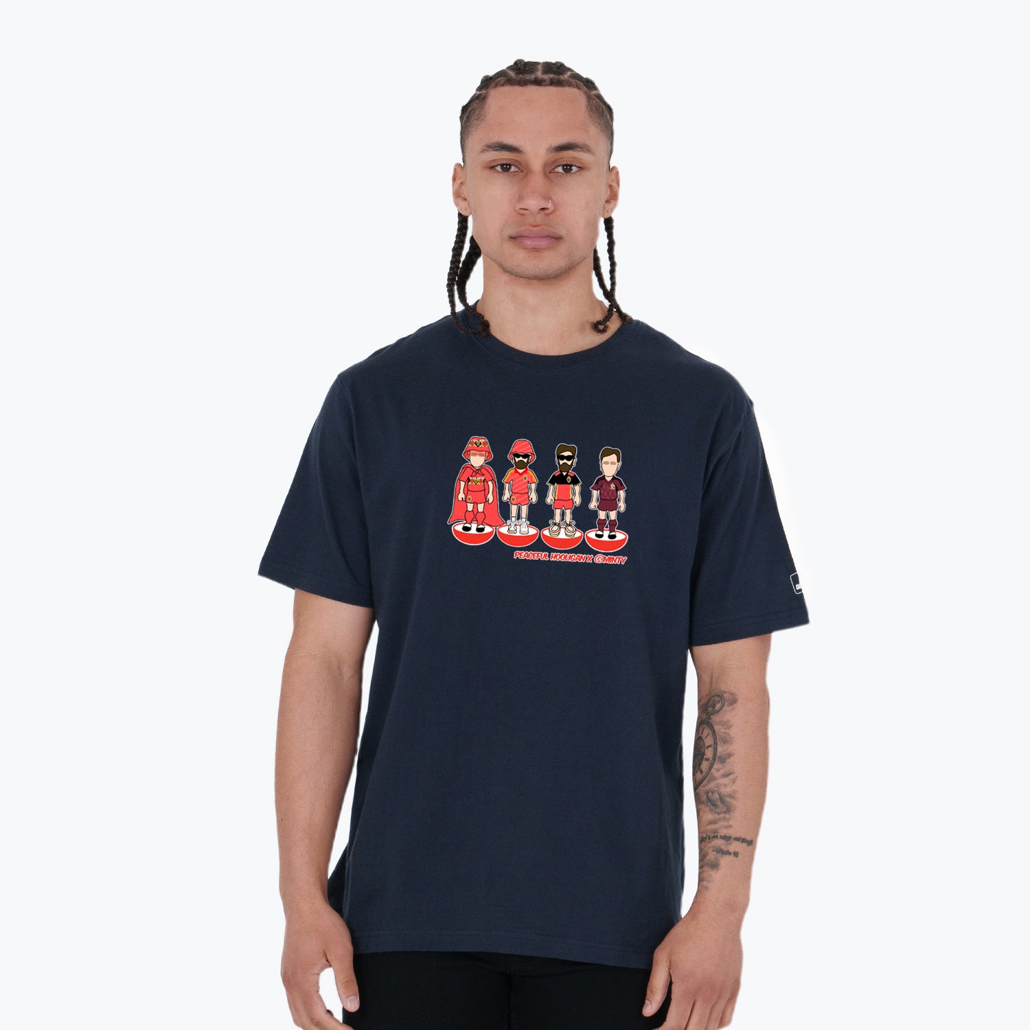 Belgium Subbuteo T-Shirt Navy - Peaceful Hooligan