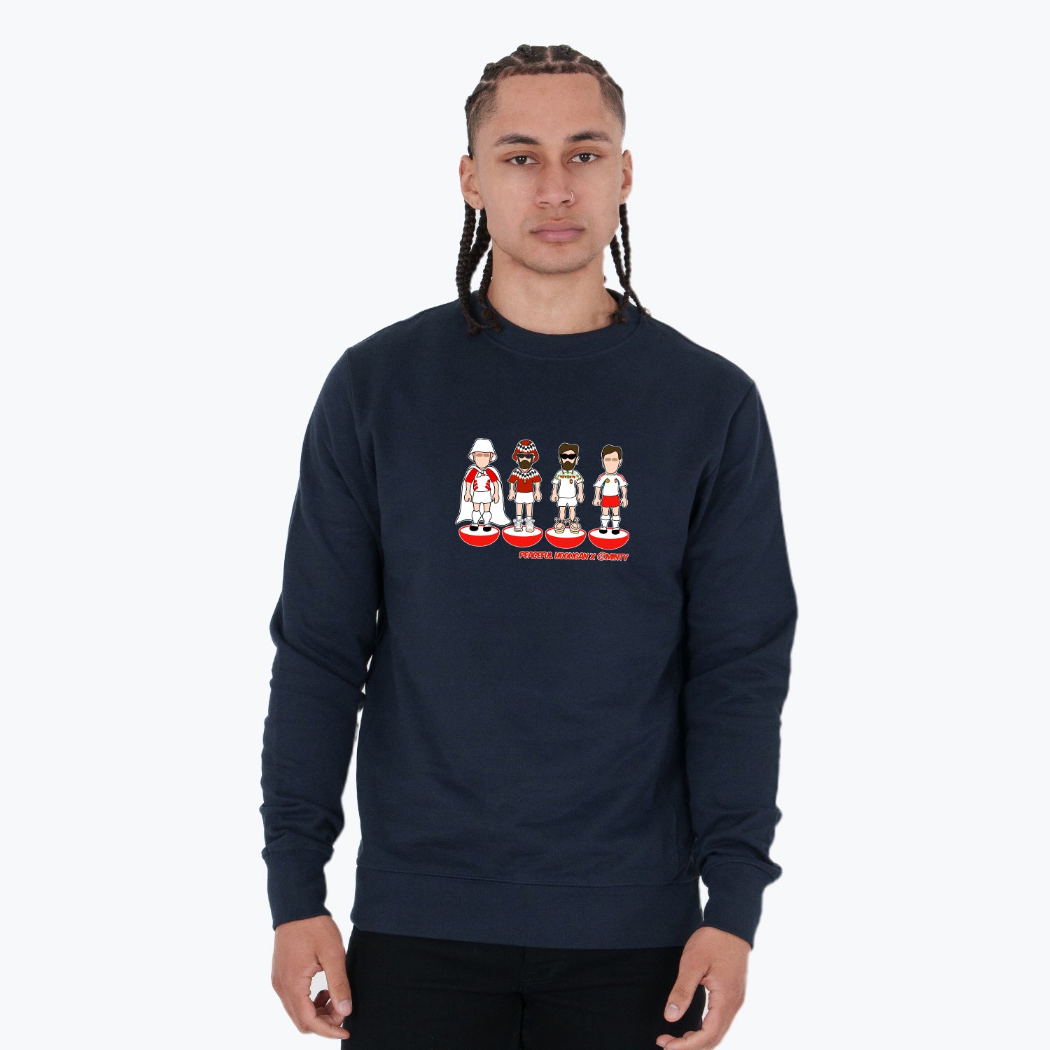 Hungary Subbuteo Sweatshirt Navy - Peaceful Hooligan
