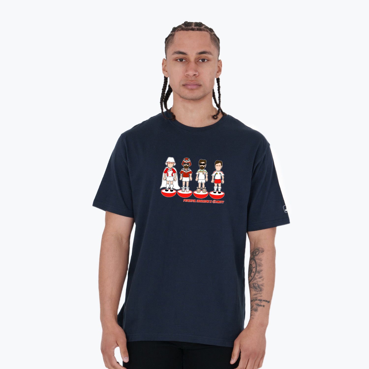 Hungary Subbuteo T-Shirt Navy - Peaceful Hooligan