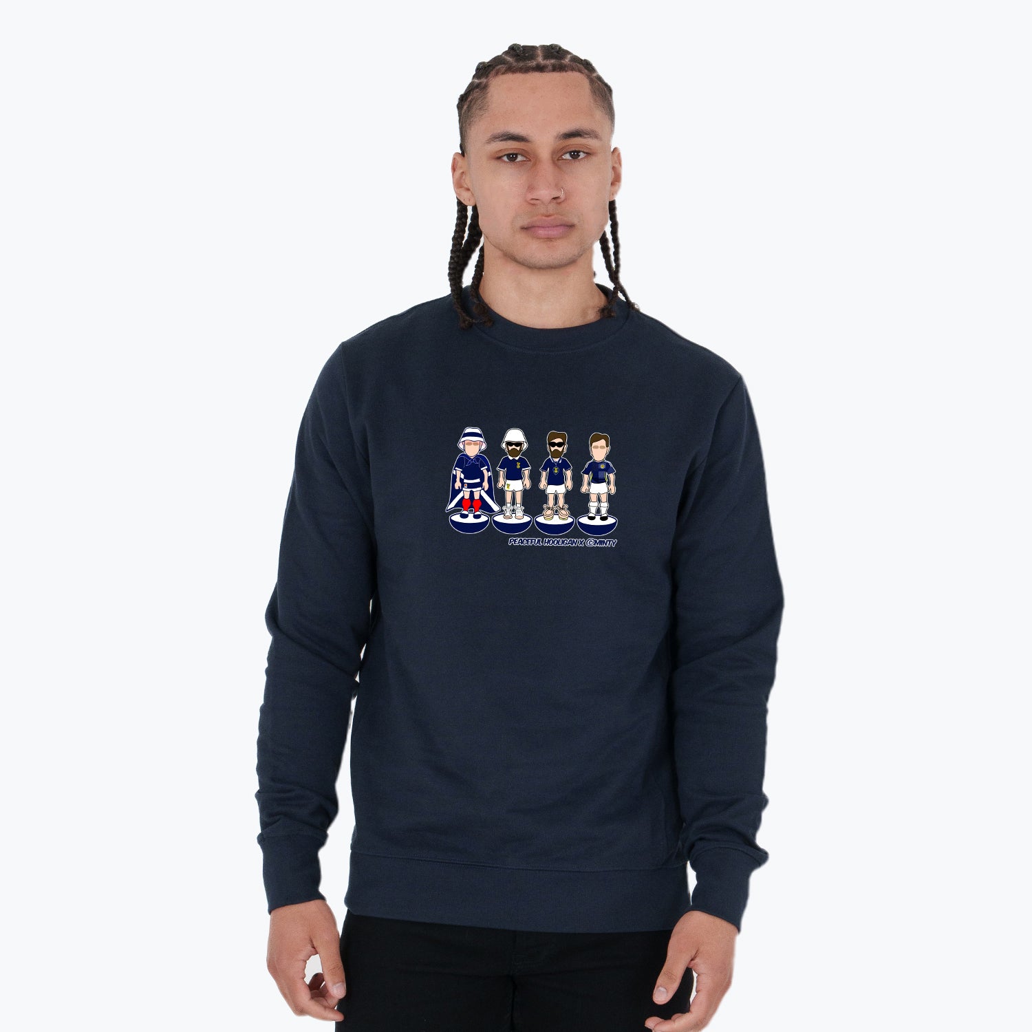 Scotland Subbuteo Sweatshirt Navy - Peaceful Hooligan