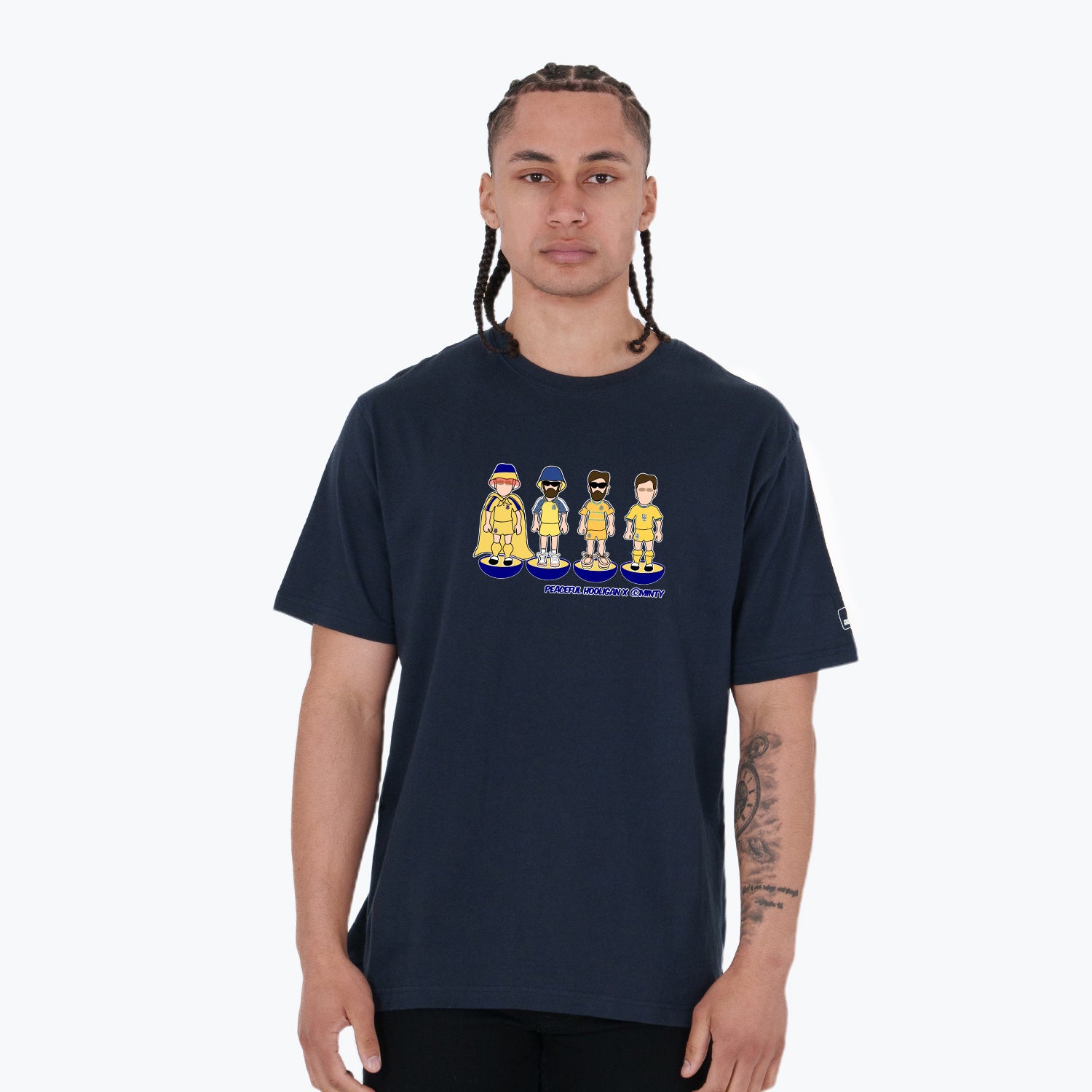 Ukraine Subbuteo T-Shirt Navy - Peaceful Hooligan