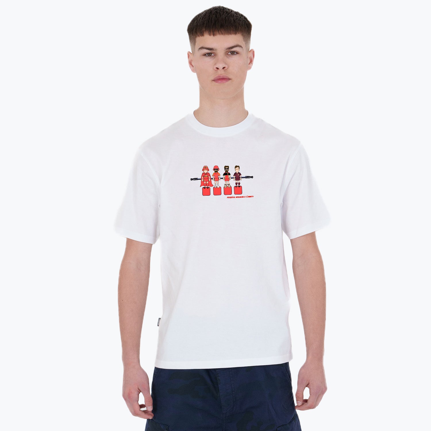 Belgium Foosball T-Shirt White - Peaceful Hooligan