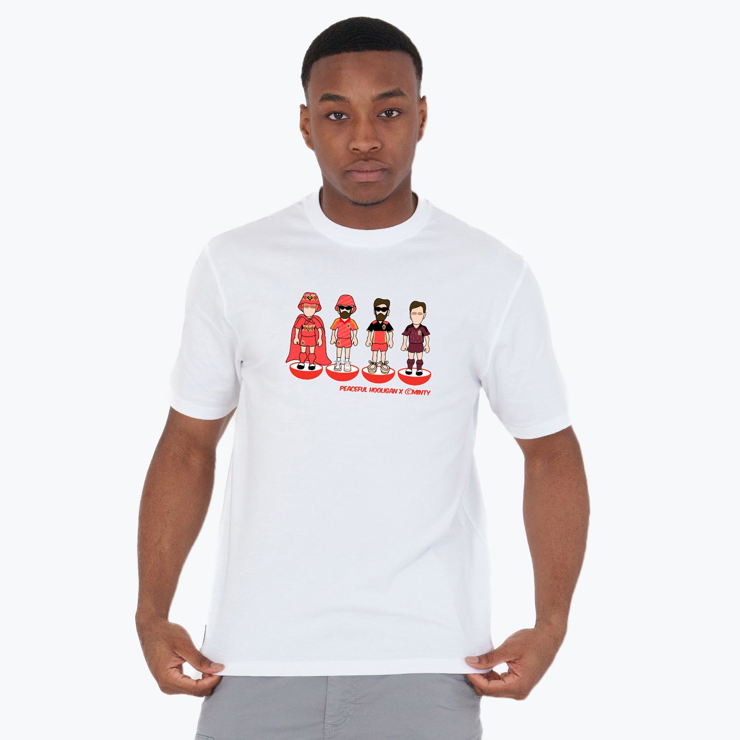Belgium Subbuteo T-Shirt White - Peaceful Hooligan
