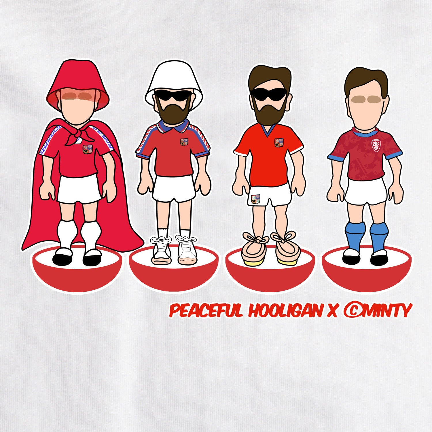 Czechia Subbuteo T-Shirt White - Peaceful Hooligan
