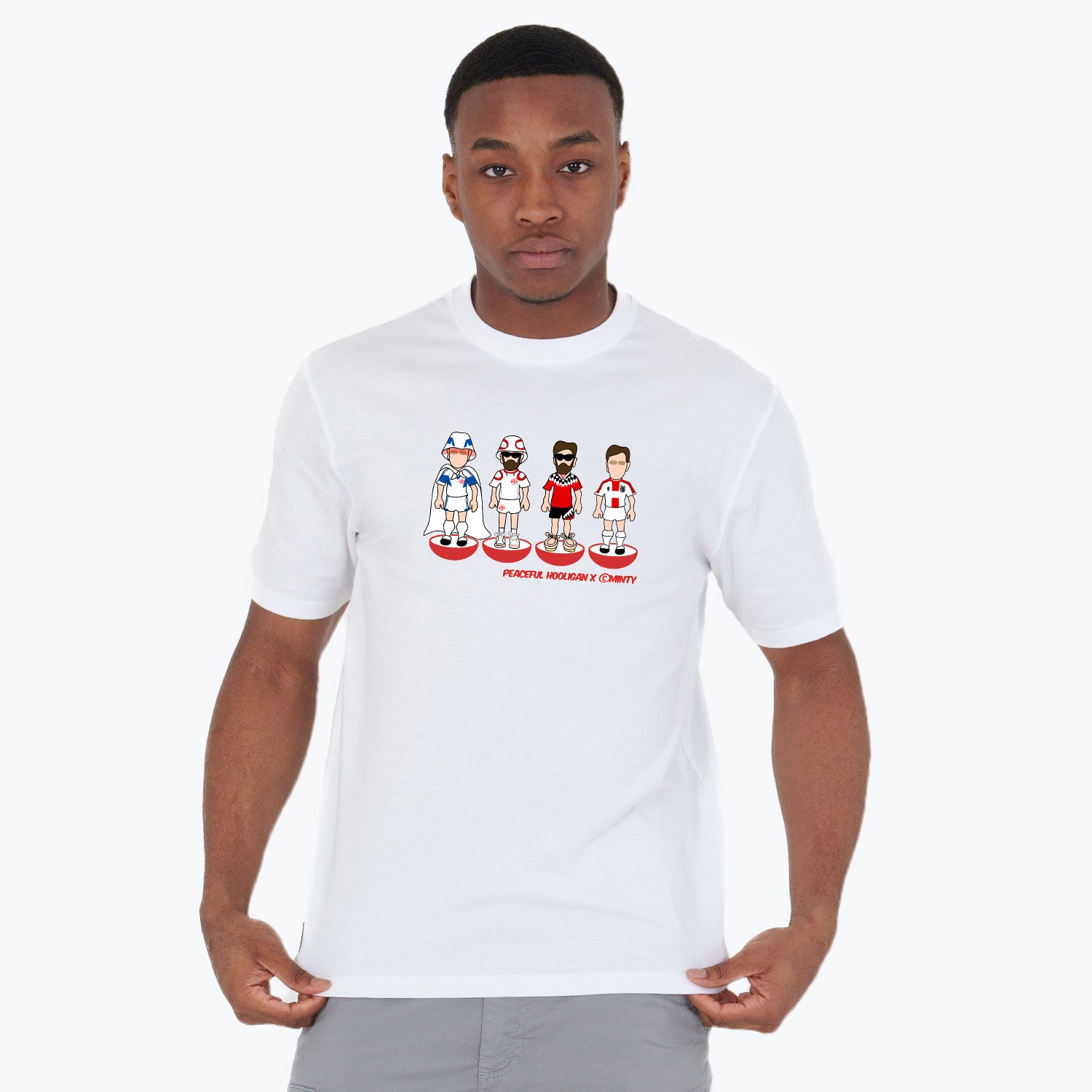 Georgia Subbuteo T-Shirt White - Peaceful Hooligan