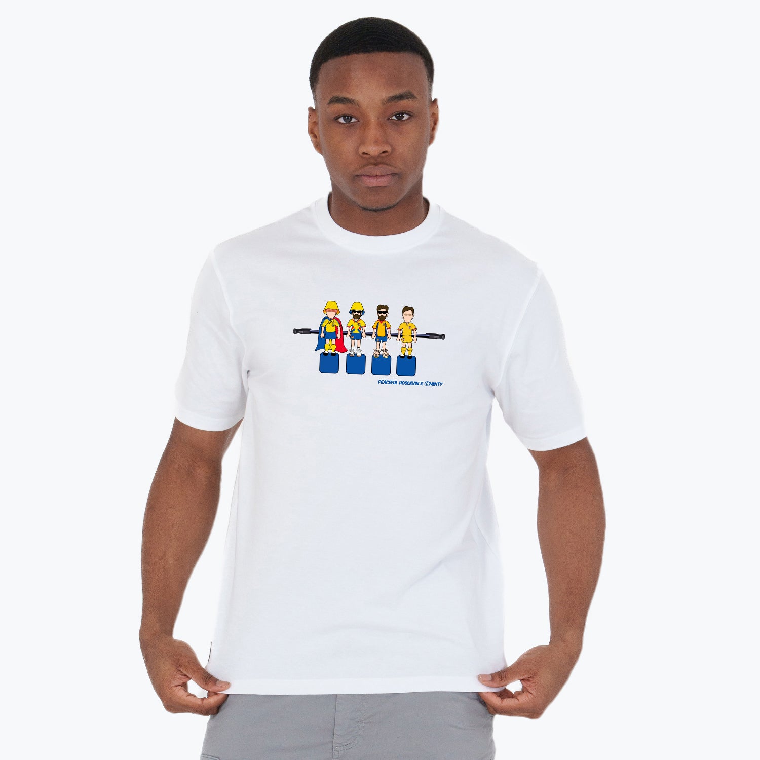 Romania Foosball T-Shirt White - Peaceful Hooligan