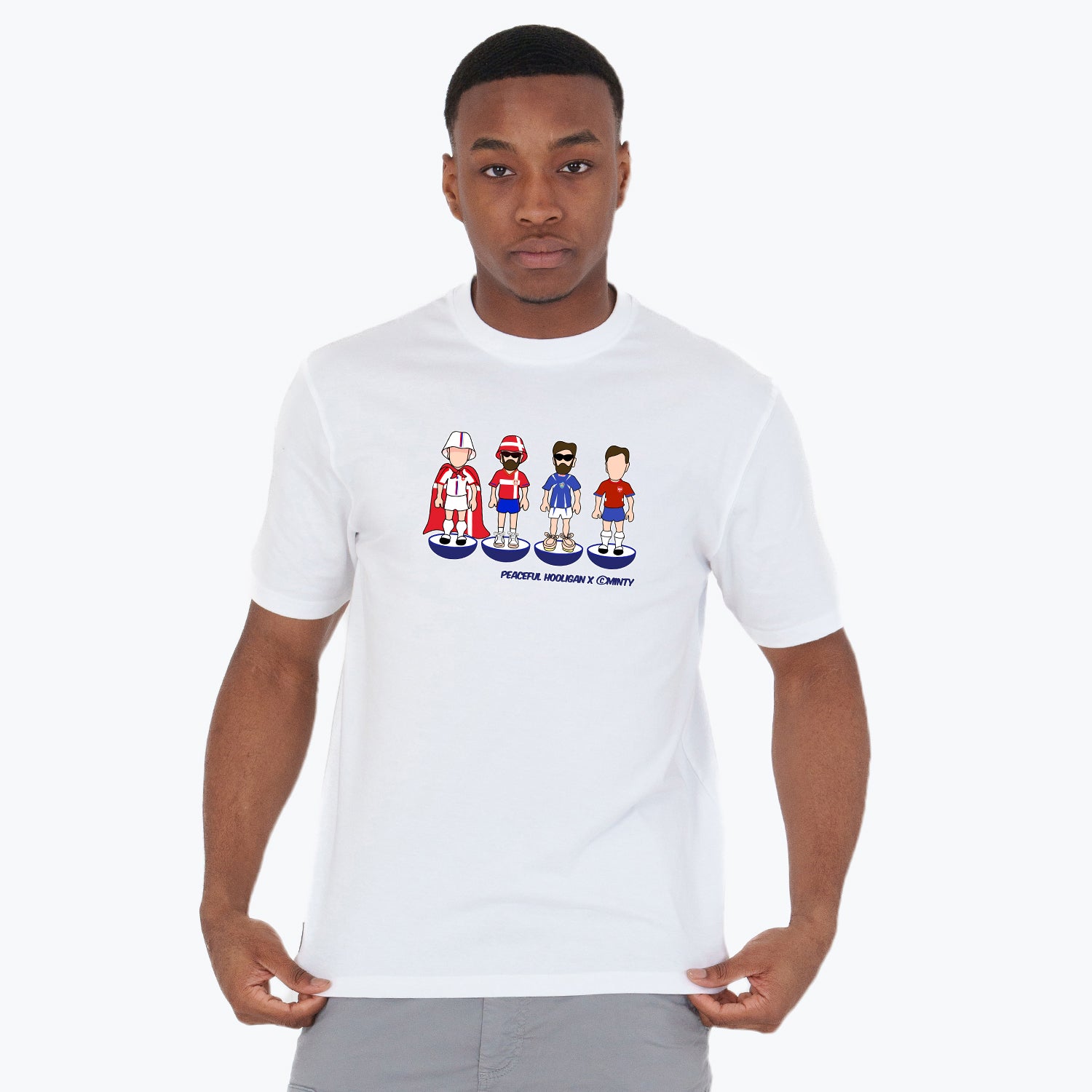 Serbia Subbuteo T-Shirt White - Peaceful Hooligan
