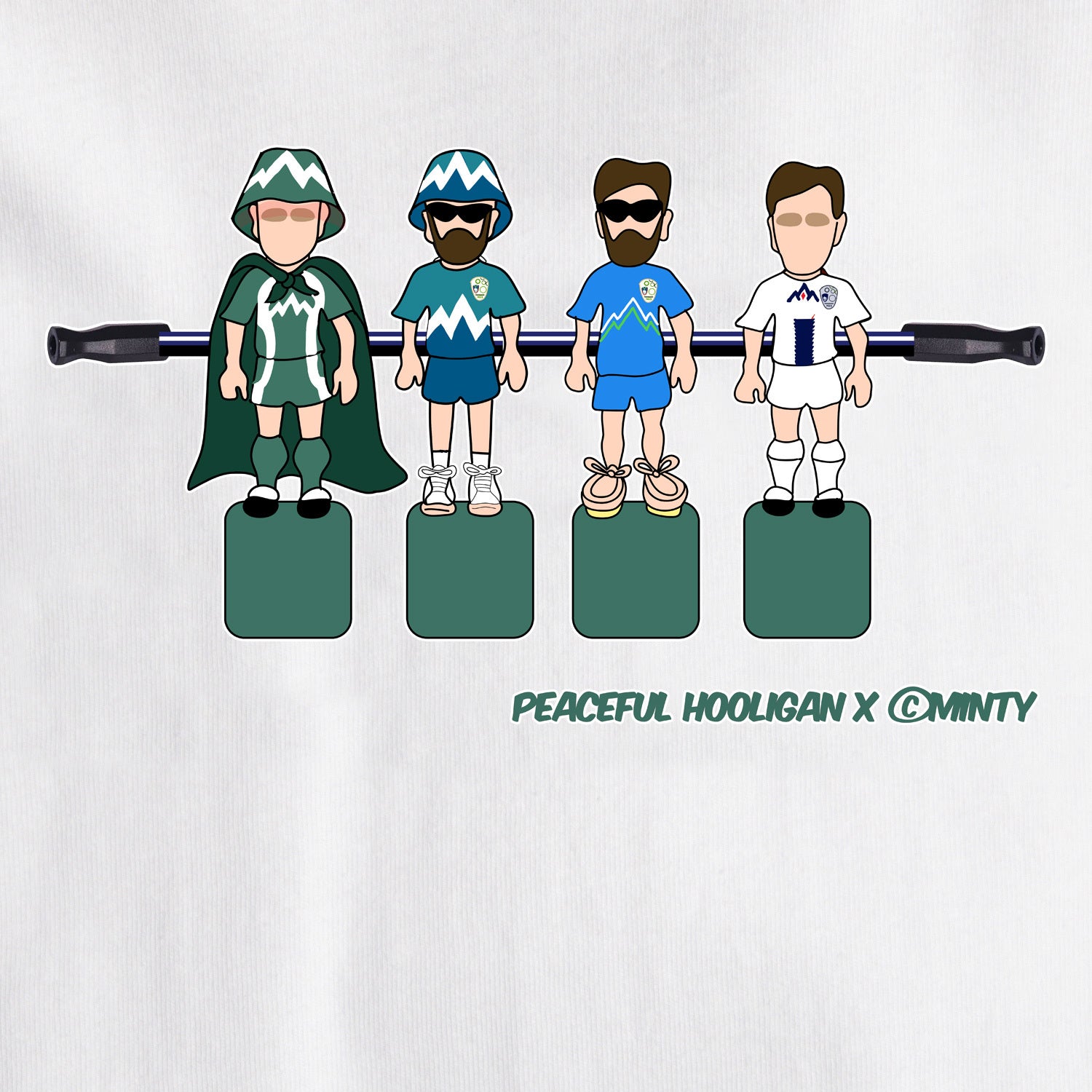 Slovenia Foosball T-Shirt White - Peaceful Hooligan