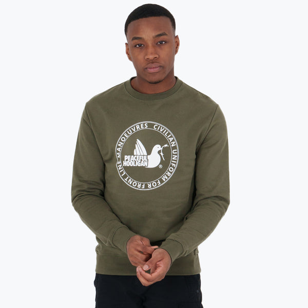 Civilian Uniform Sweatshirt Olive - Peaceful Hooligan 
