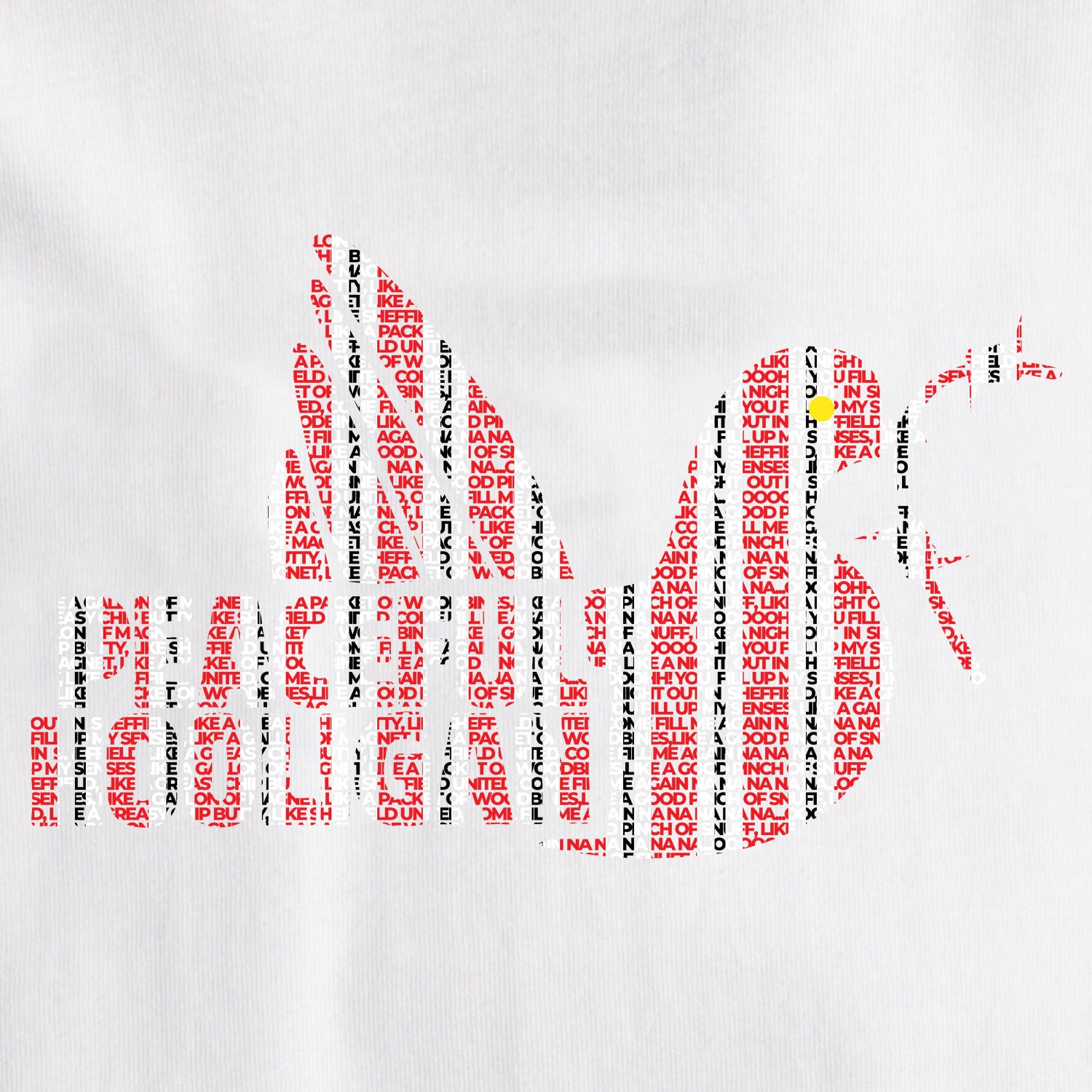 Chip Butty Dove T-Shirt White - Peaceful Hooligan