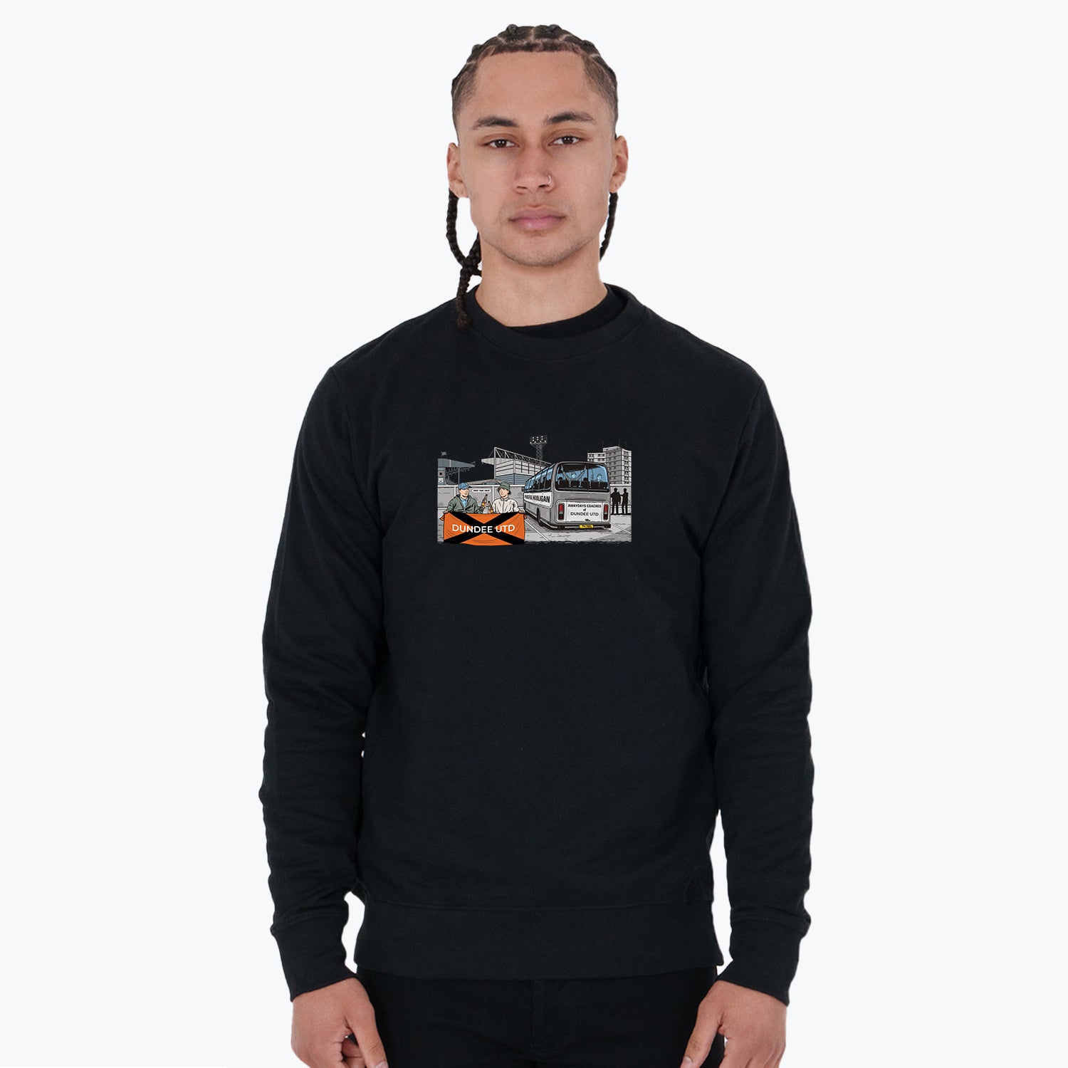 Dundee UTD Awaydays Sweatshirt Black - Peaceful Hooligan