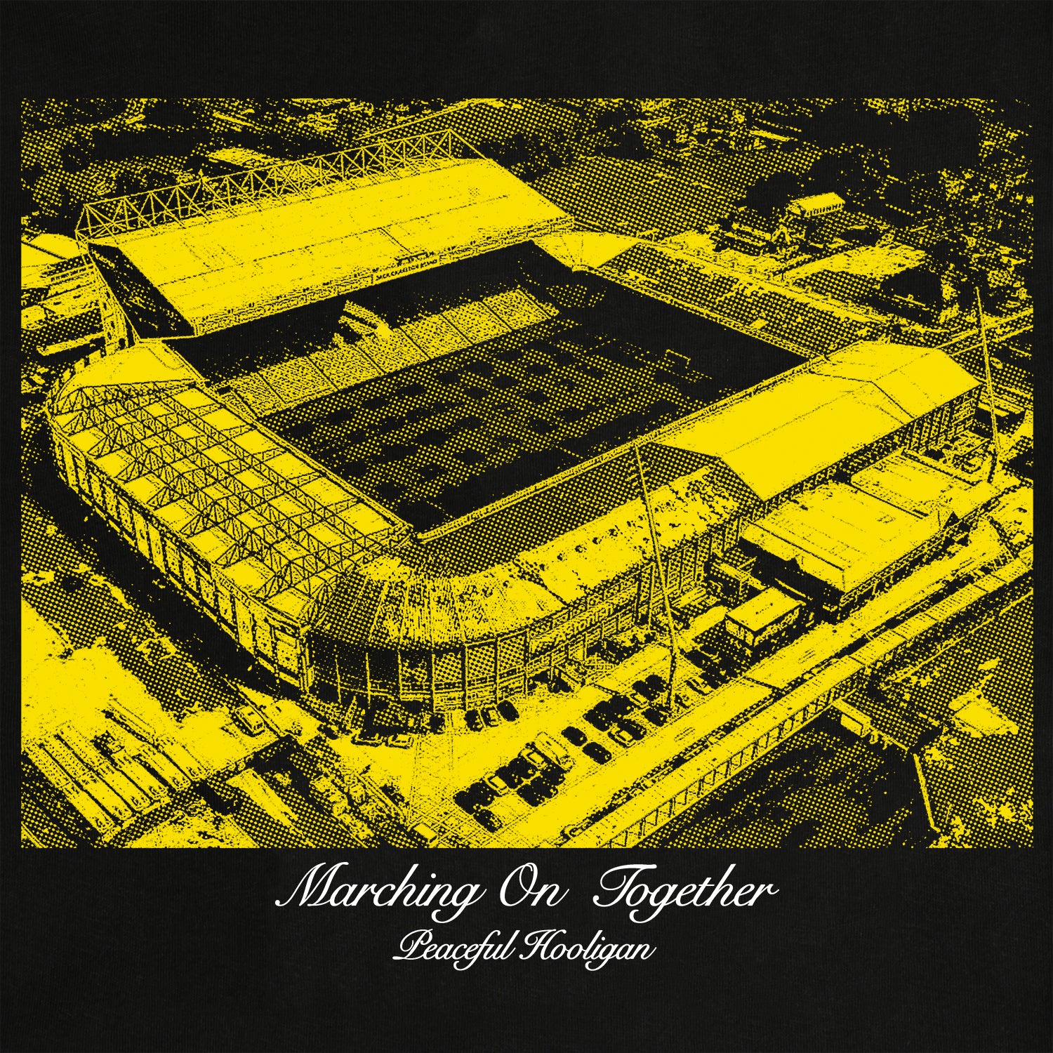 Elland Road T-Shirt Black - Peaceful Hooligan