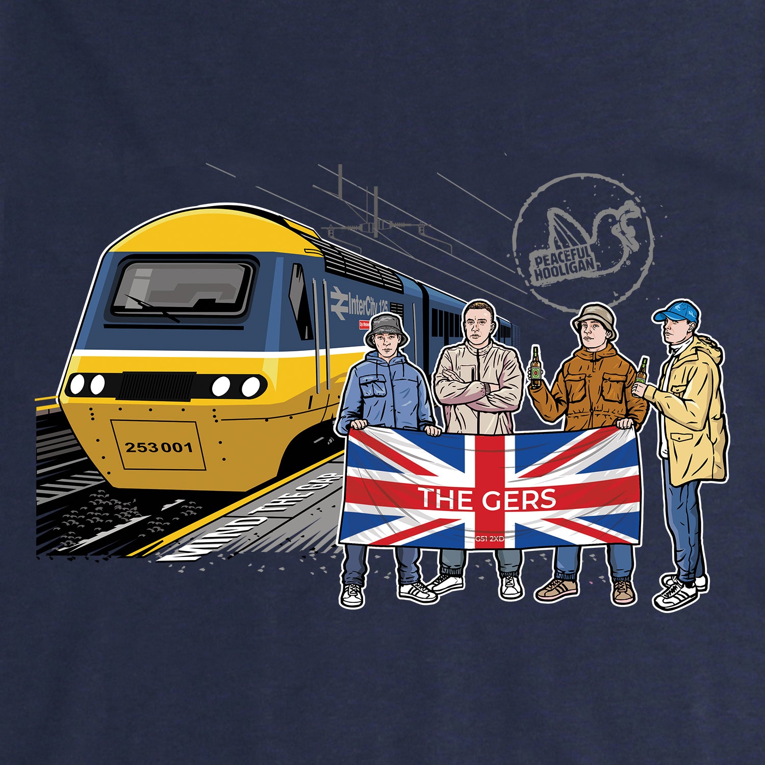 Rangers FC Excursions T-Shirt Navy - Peaceful Hooligan