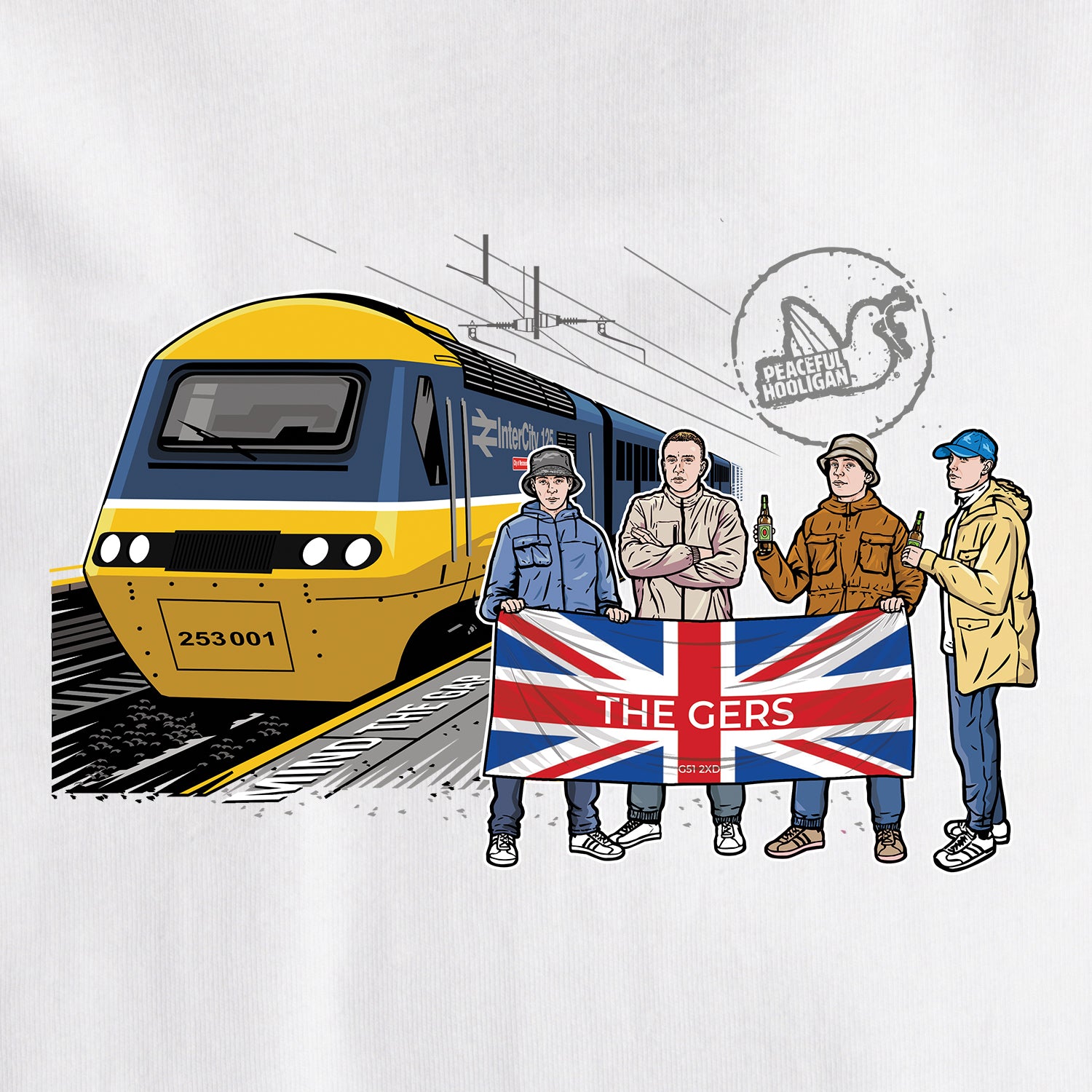 Rangers FC Excursions T-Shirt White - Peaceful Hooligan