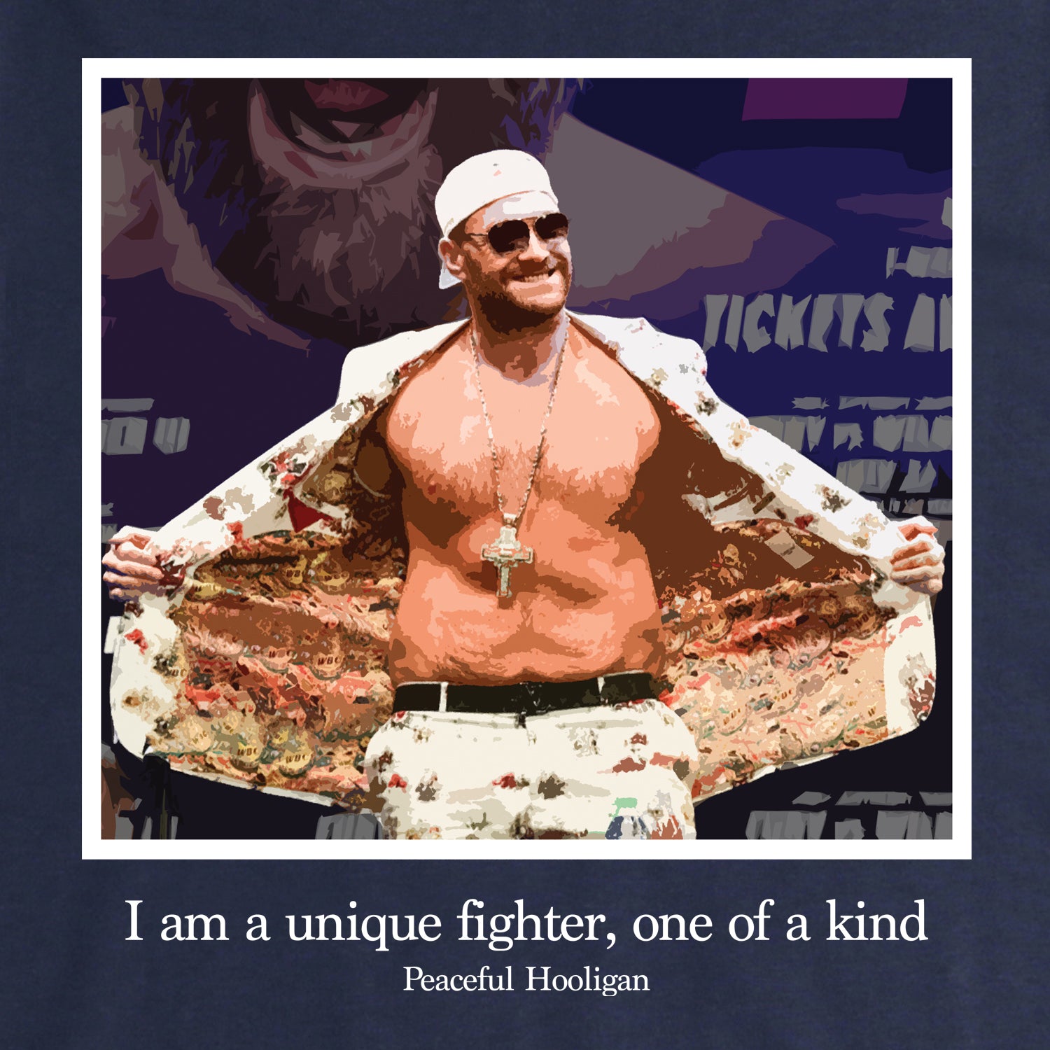 Fury T-Shirt Navy - Peaceful Hooligan