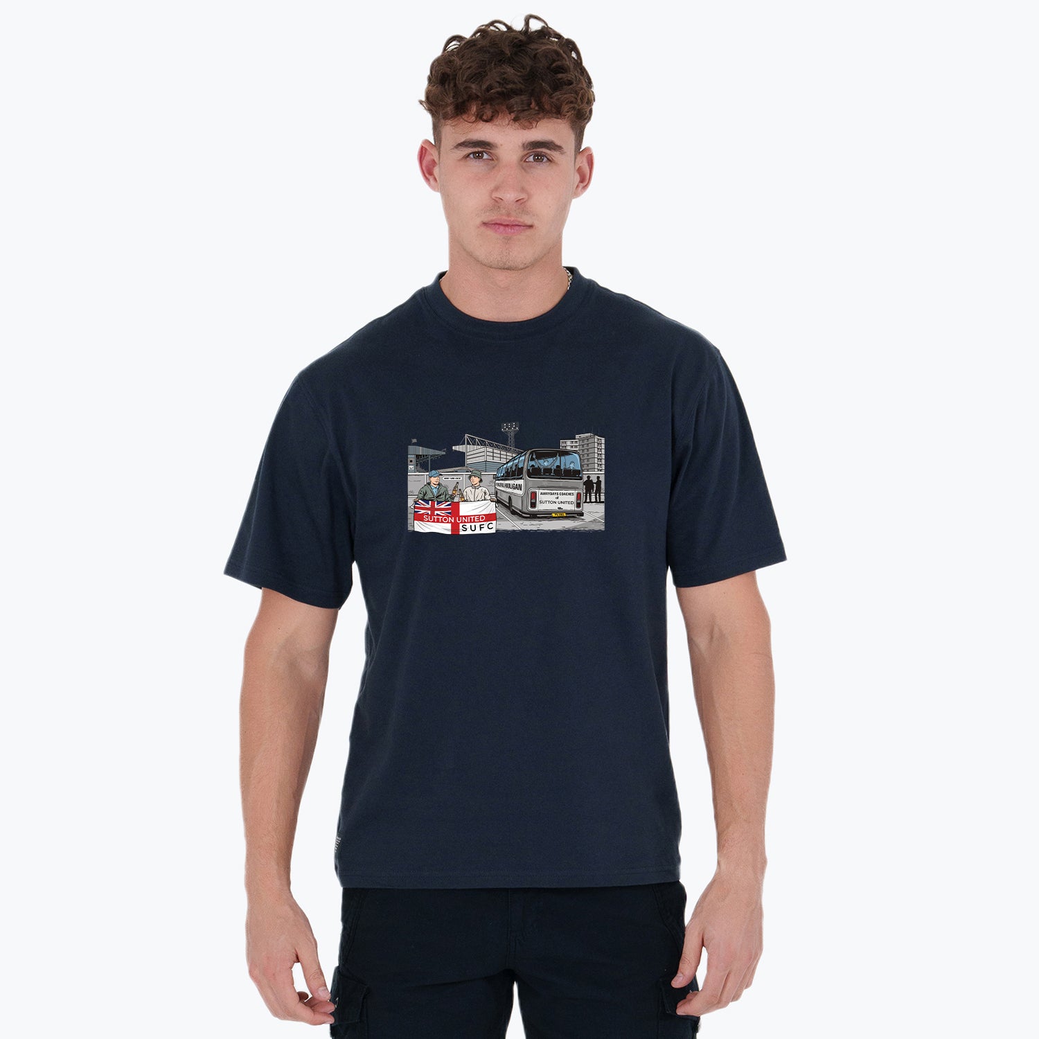 Sutton United Awaydays T-Shirt Navy - Peaceful Hooligan