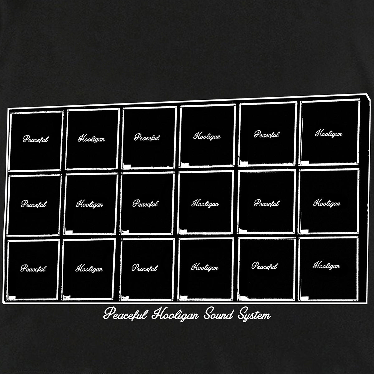 Sound System T-Shirt Black - Peaceful Hooligan