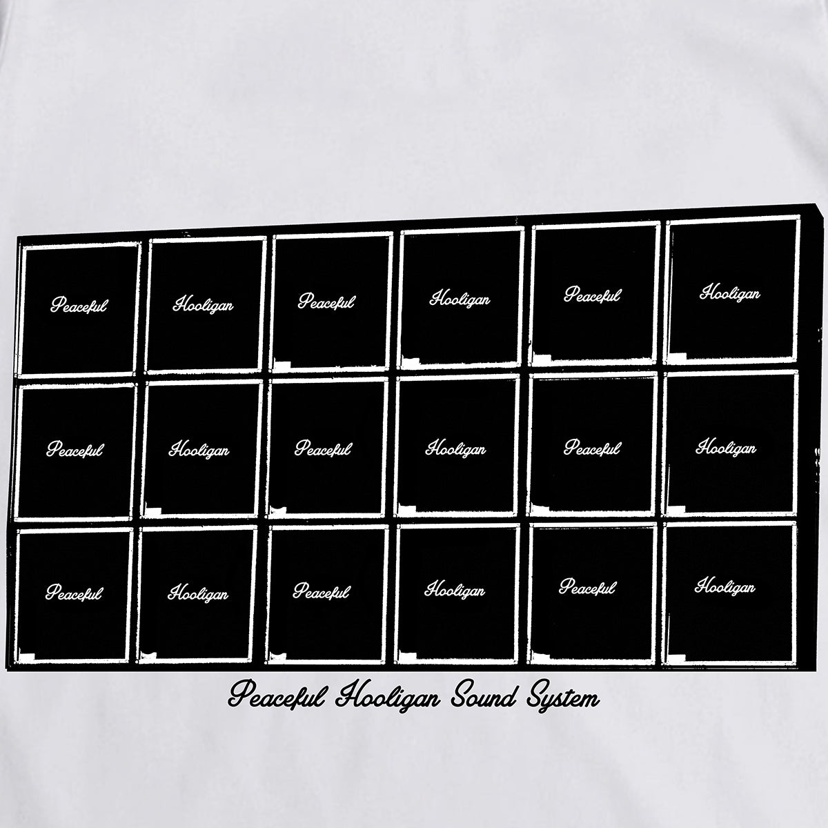 Sound System T-Shirt White - Peaceful Hooligan