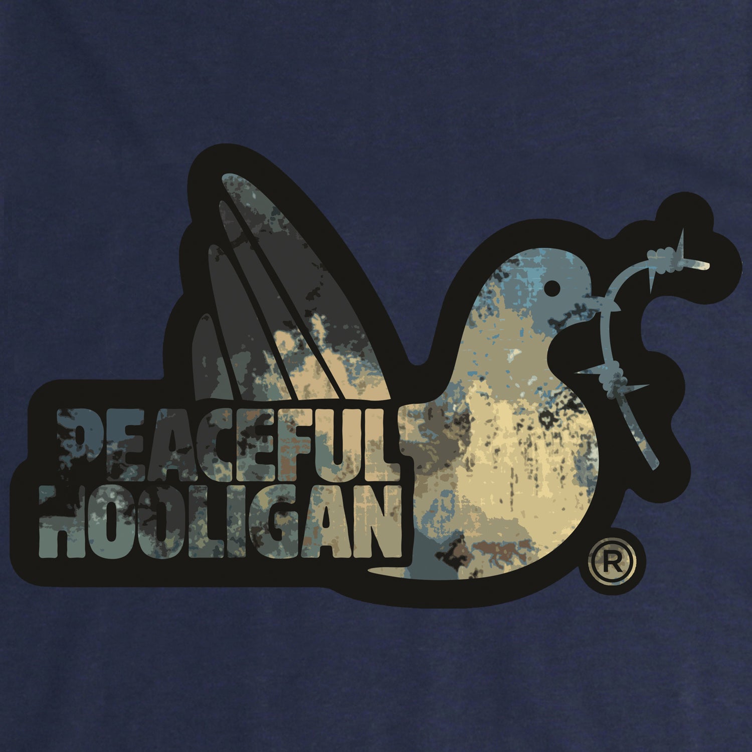 Lagoon Camo Dove Sweatshirt Navy - Peaceful Hooligan