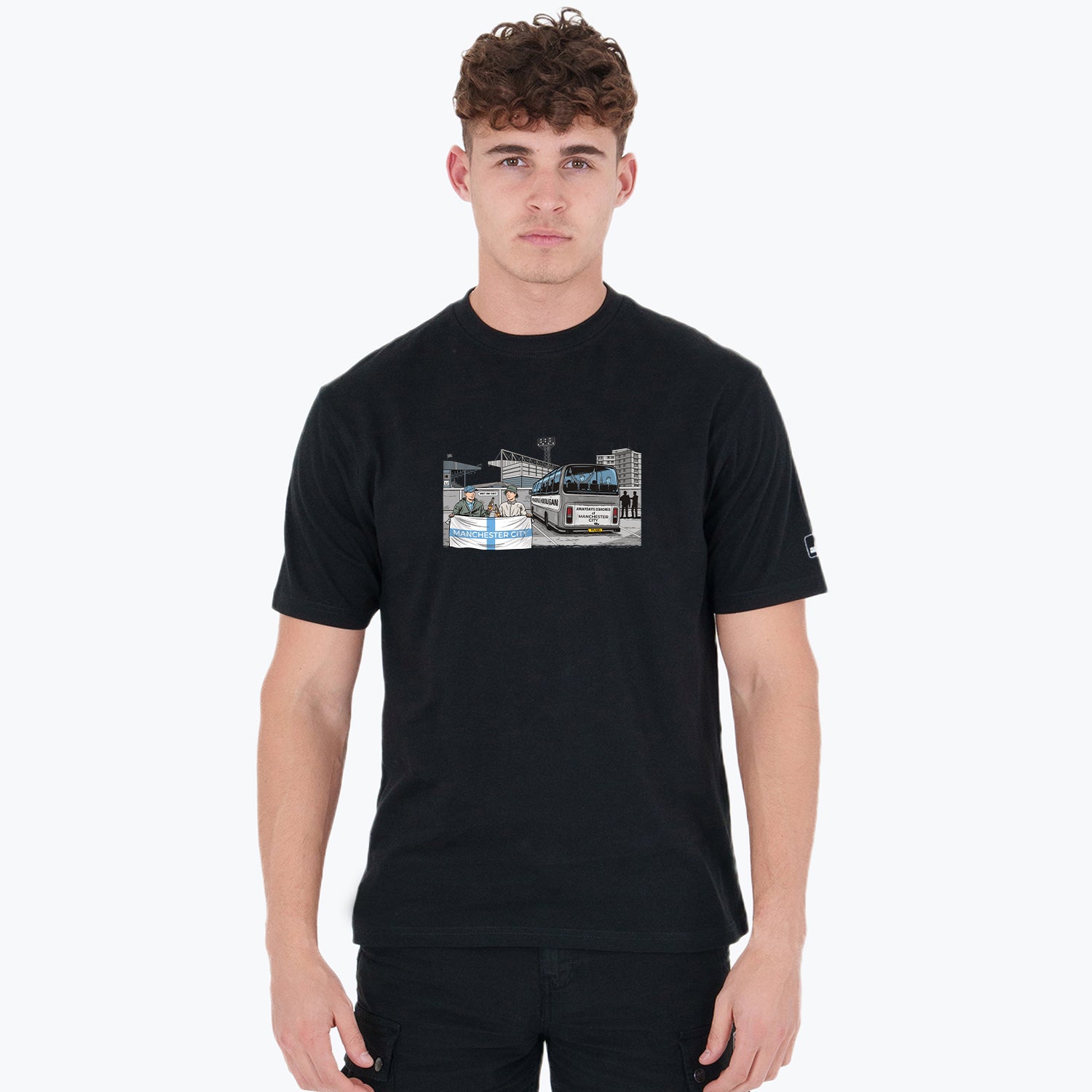 Manchester City Awaydays T-Shirt Black - Peaceful Hooligan