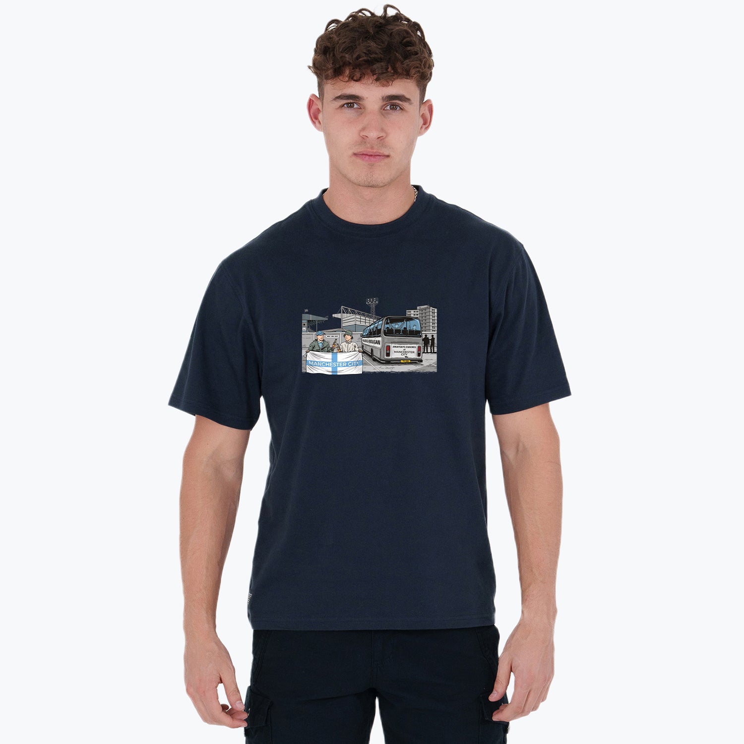 Manchester City Awaydays T-Shirt Navy - Peaceful Hooligan
