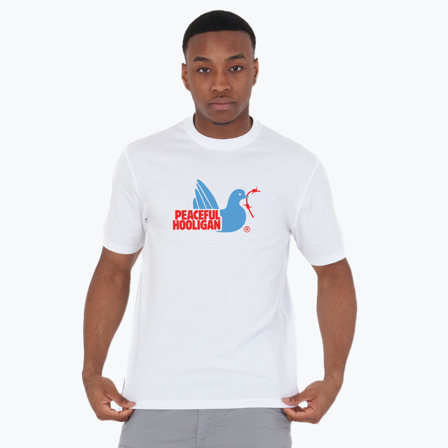 City T-Shirt Manchester White - Peaceful Hooligan