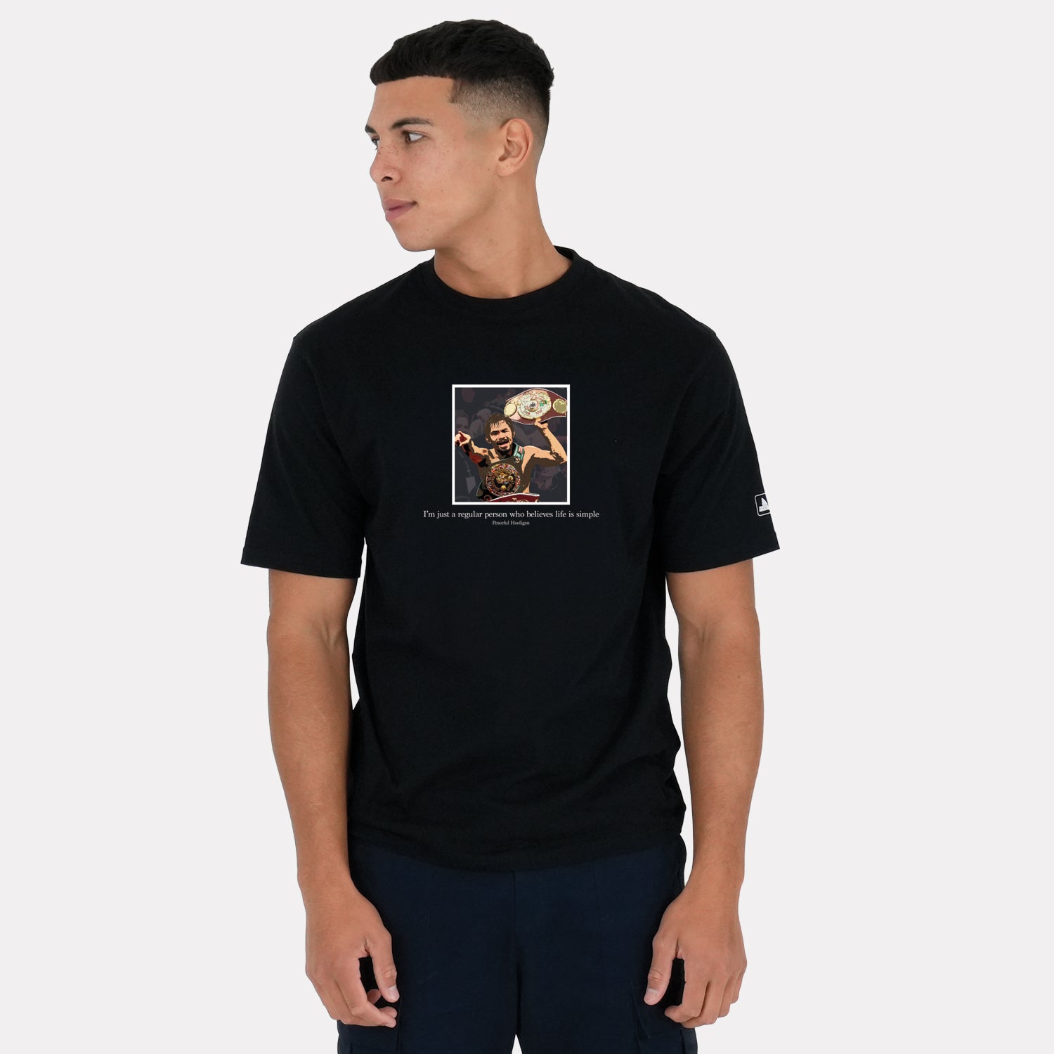 Manny T-Shirt Black - Peaceful Hooligan