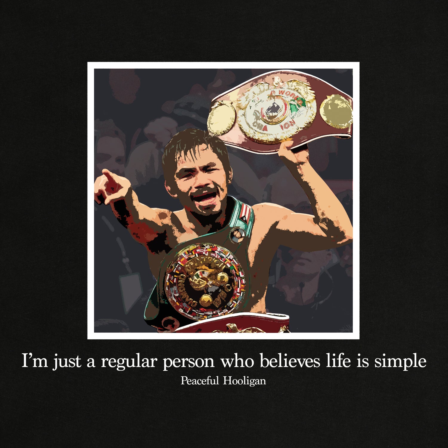 Manny T-Shirt Black - Peaceful Hooligan