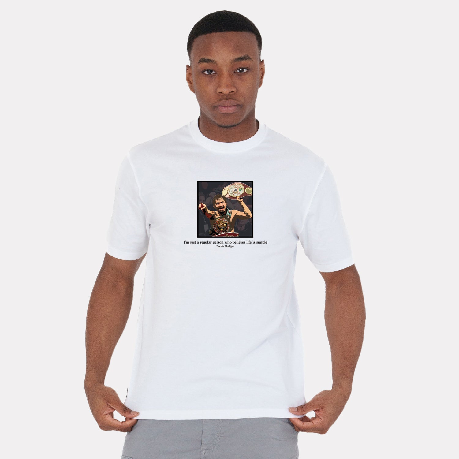 Manny T-Shirt White - Peaceful Hooligan